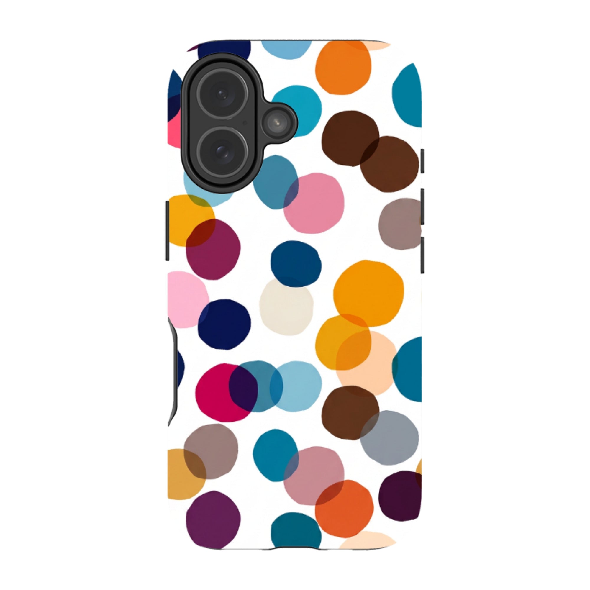 iPhone MagSafe Tough Case - Multi-Color Polka Dot