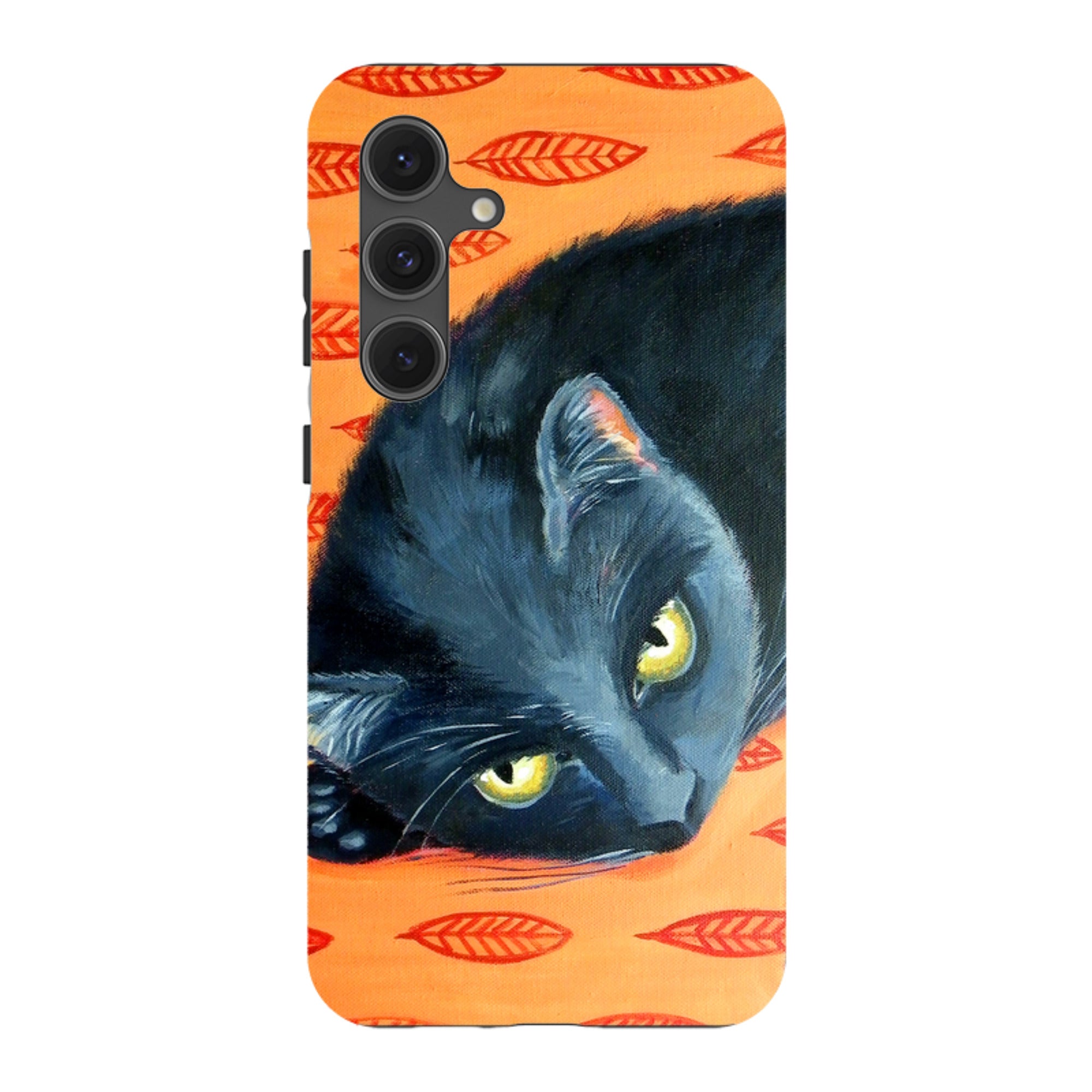 Samsung Tough Case - Black Cat By Mary Stubberfield