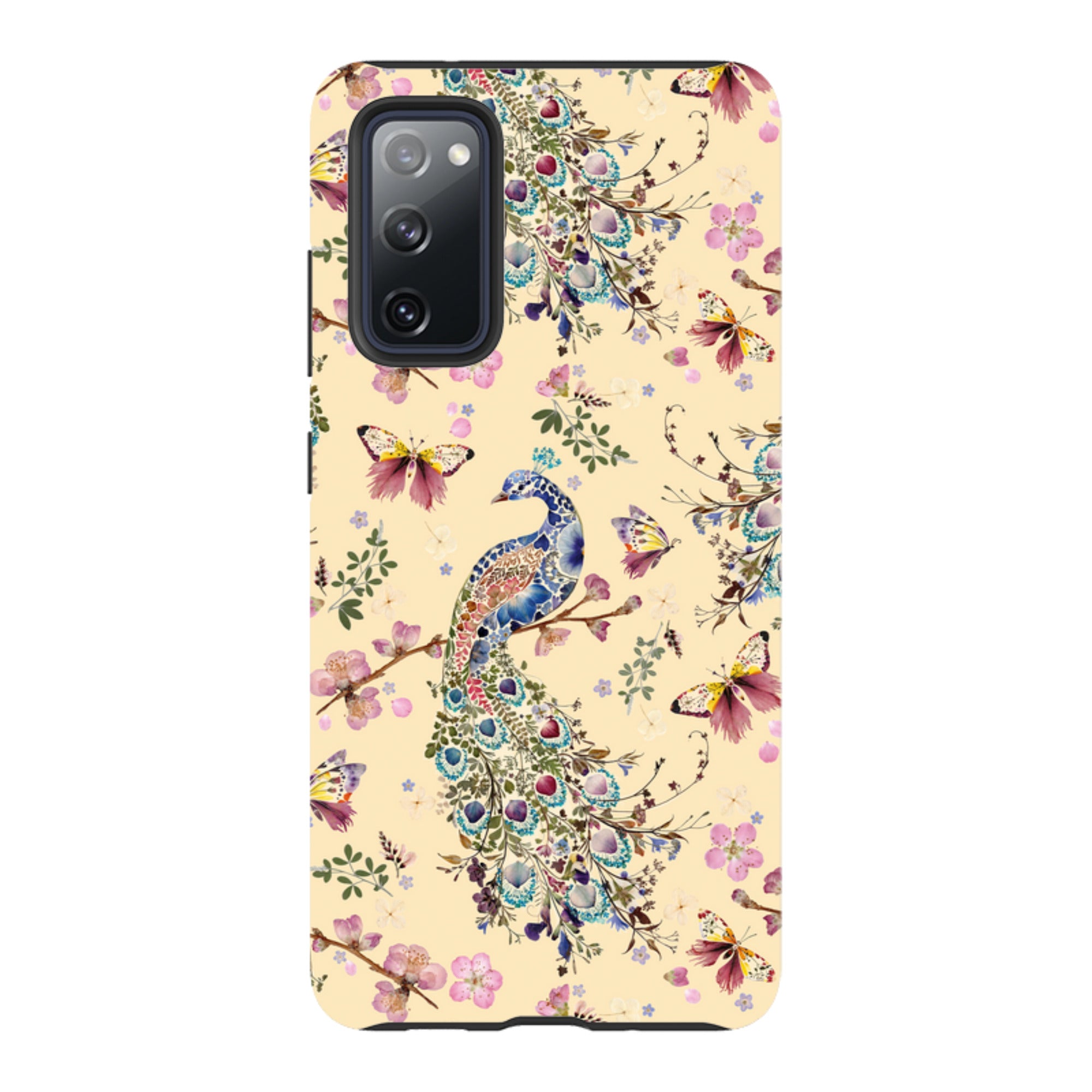 Samsung Tough Case - Peacock and Cherry Blossoms Lilly By Helen Ahpornsiri