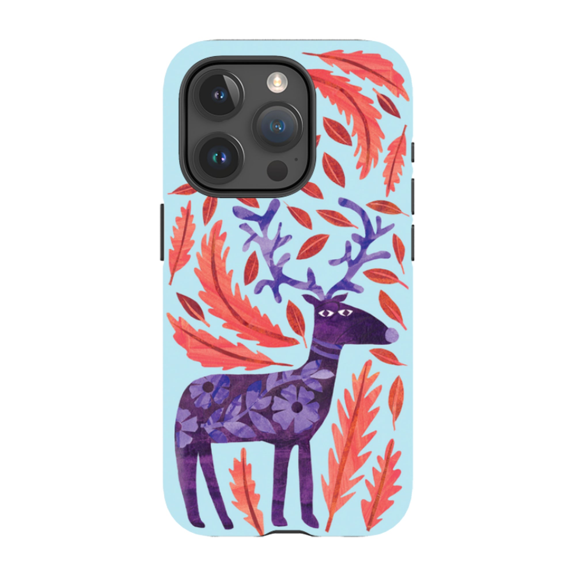 iPhone MagSafe Tough Case - Purple Reindeer By Tracey English