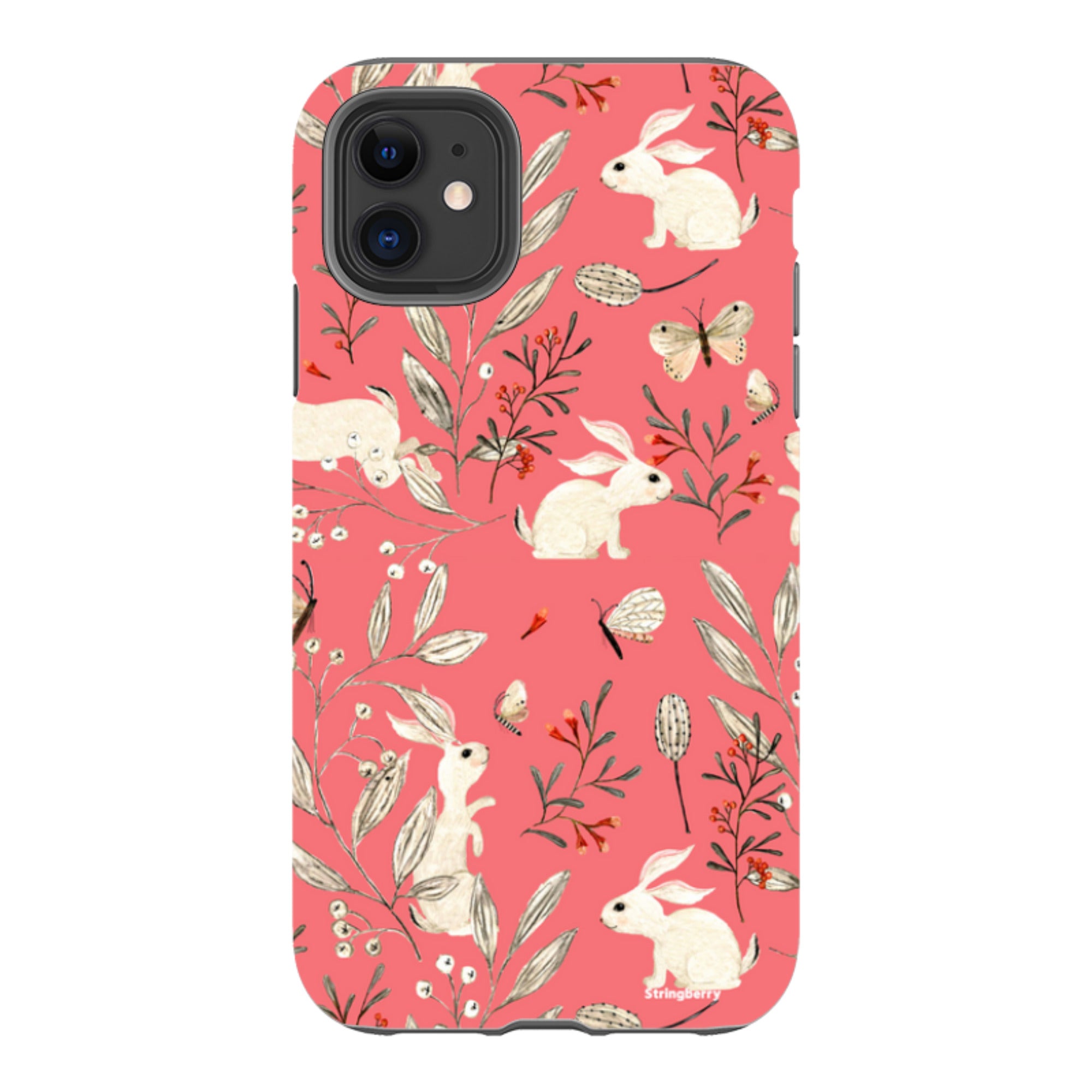 iPhone Tough Case - Bunnies Raspberries By Katherine Quinn