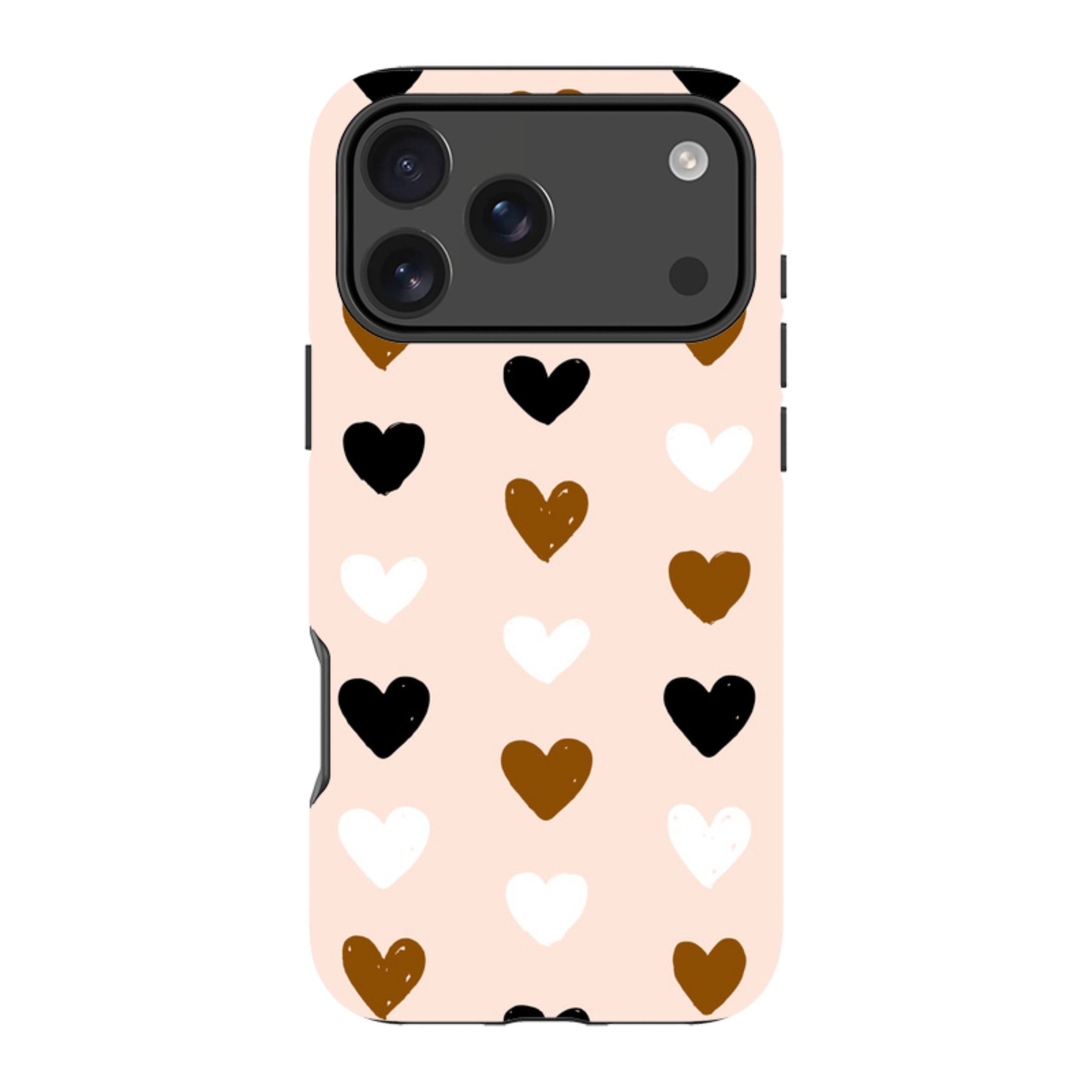 iPhone Tough Case - Hearts Pale