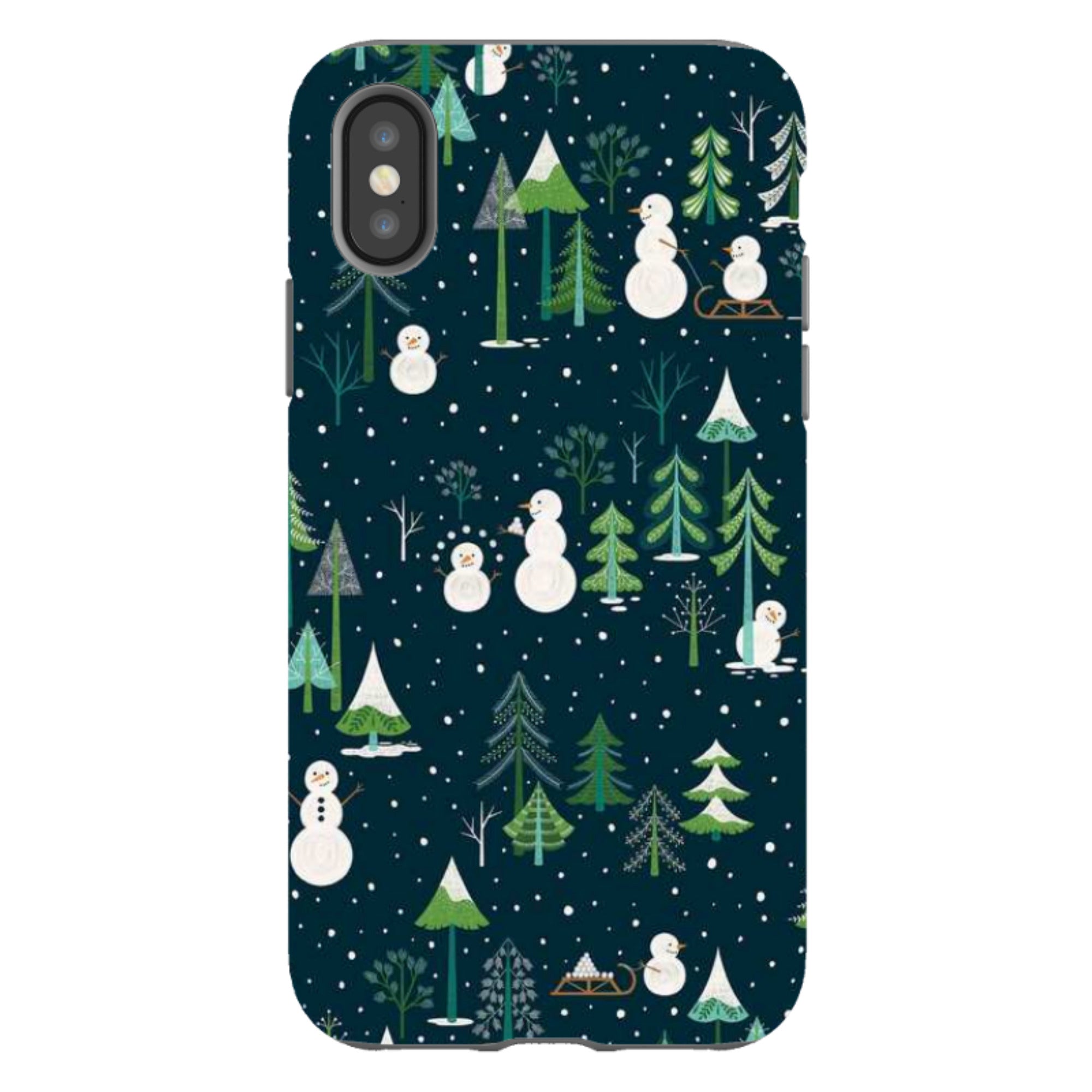 iPhone Tough Case - Snowman Playground By Jenny Zemanek