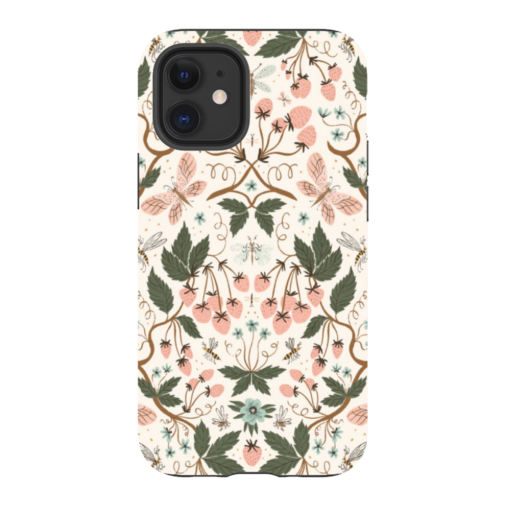 iPhone Tough Case - Bugs And Berries Pattern By Meghann Rader