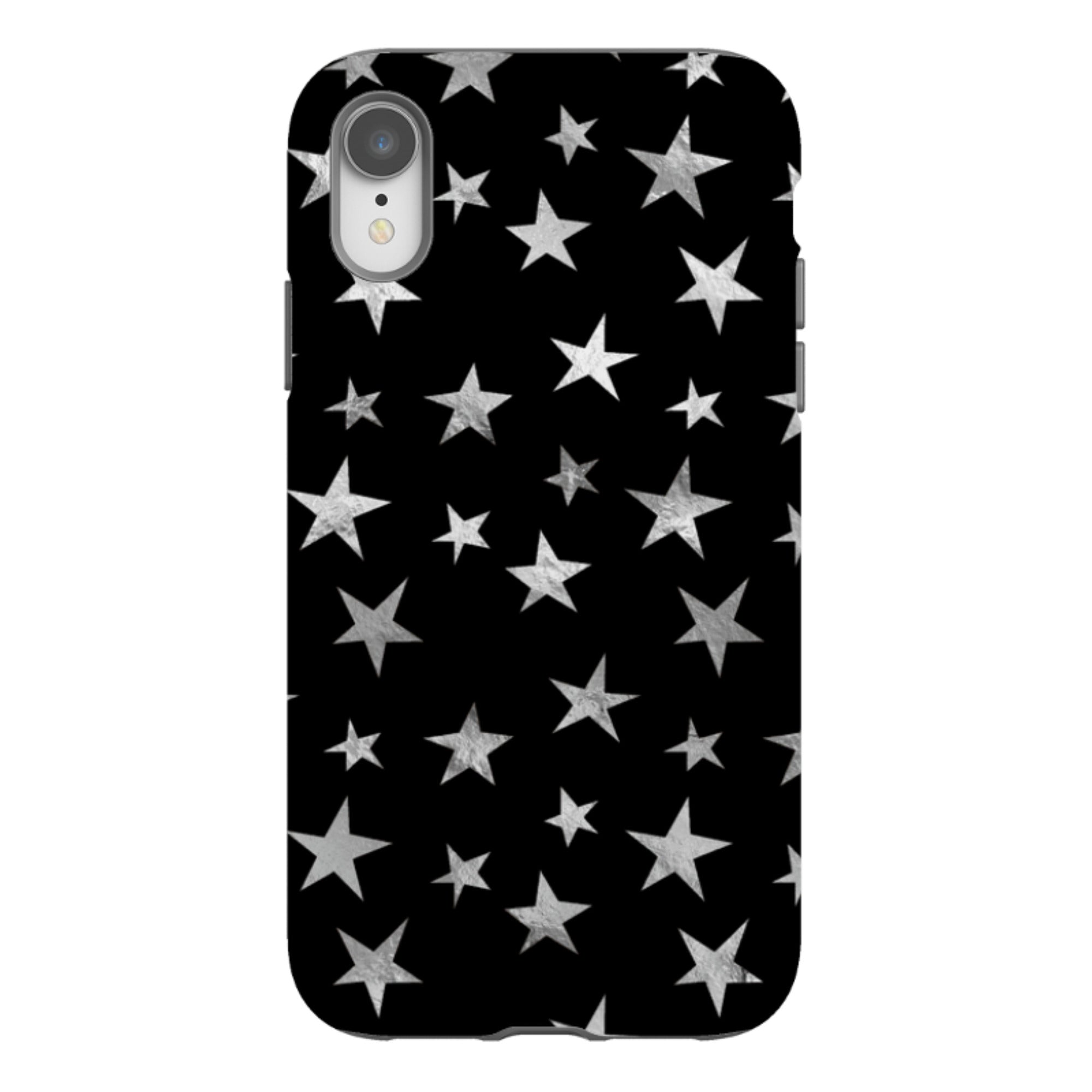 iPhone Tough Case - Black and Silver Stars