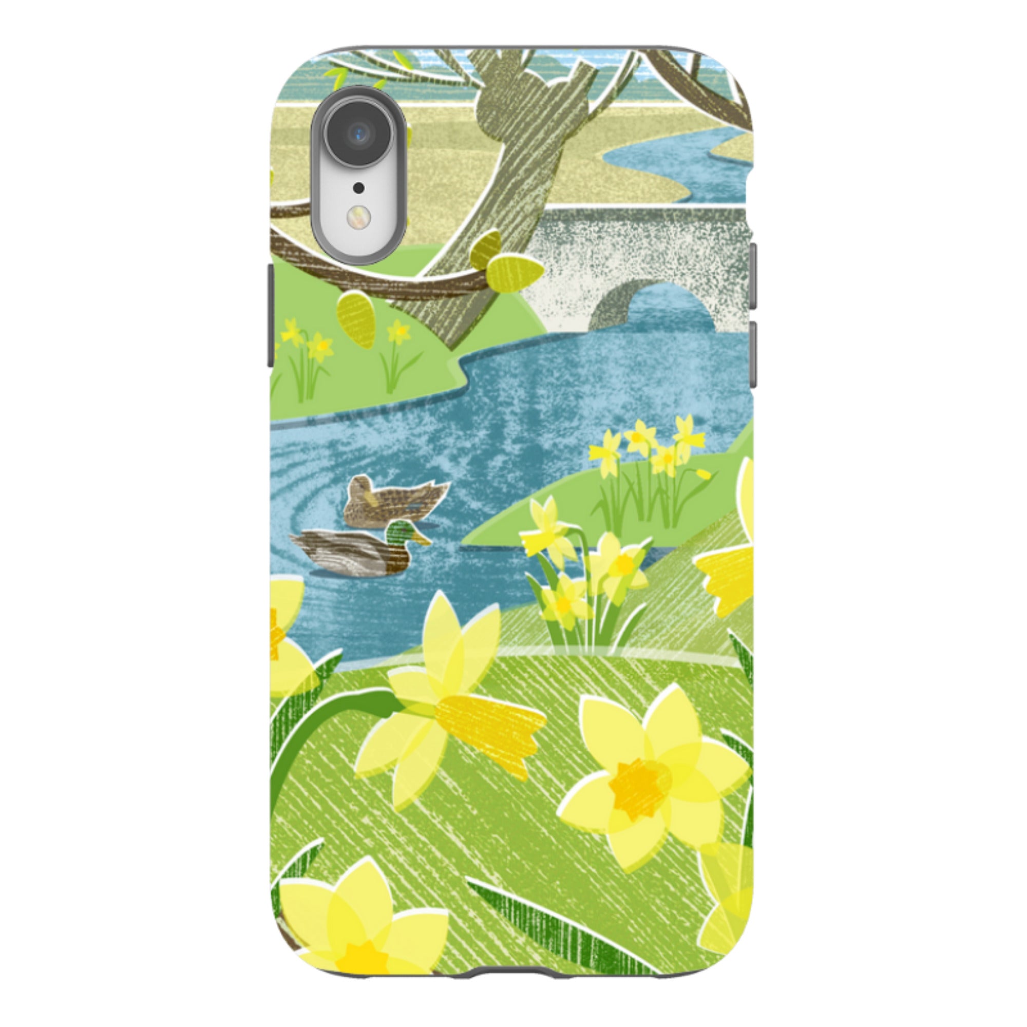 iPhone Tough Case - Daffs And Ducks By Liane Payne