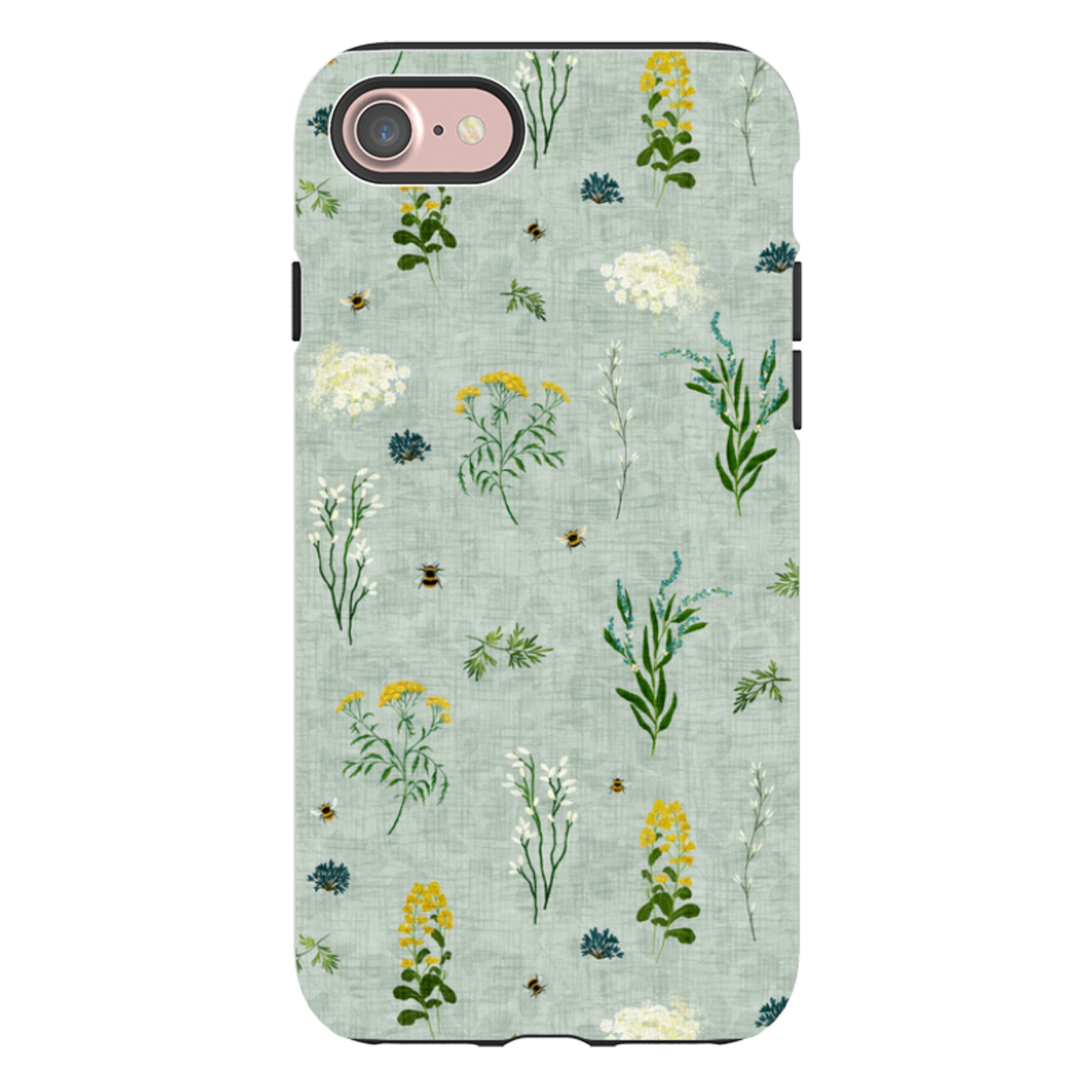 iPhone Tough Case - Song Bird Florals and Bees By Katherine Quinn