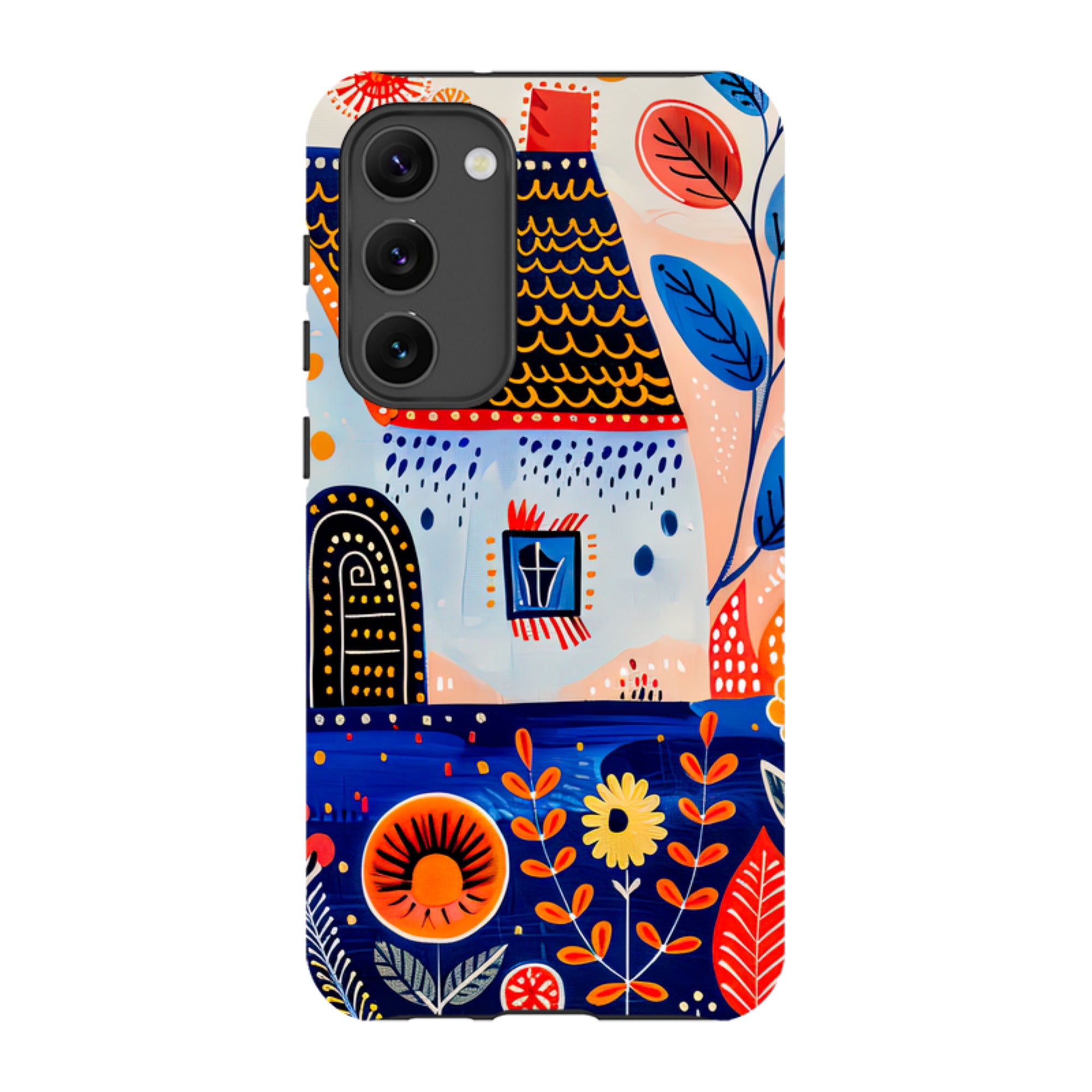 Samsung Tough Case - Folk Art House VIII
