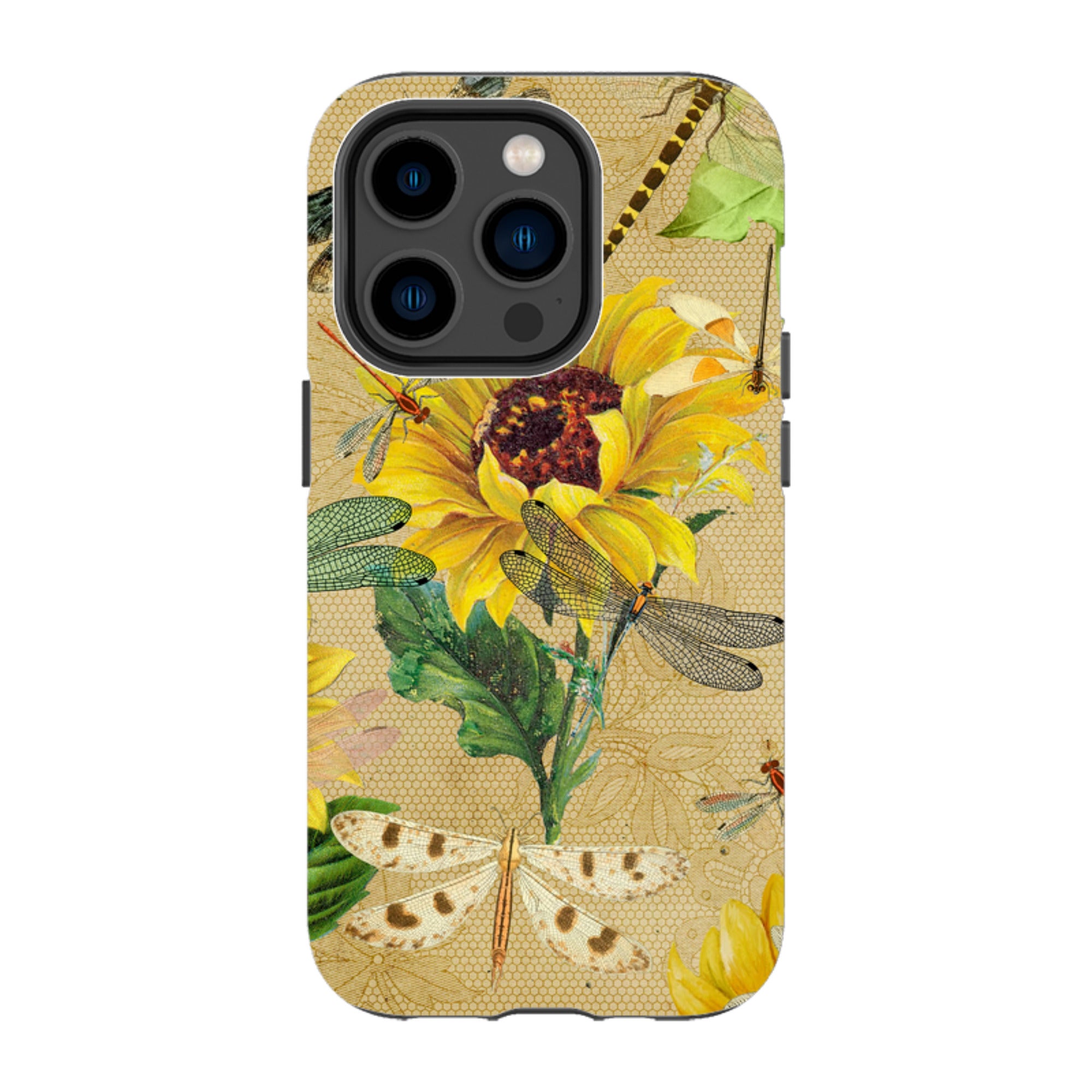 iPhone Tough Case - Dragonflies And Sunflowers
