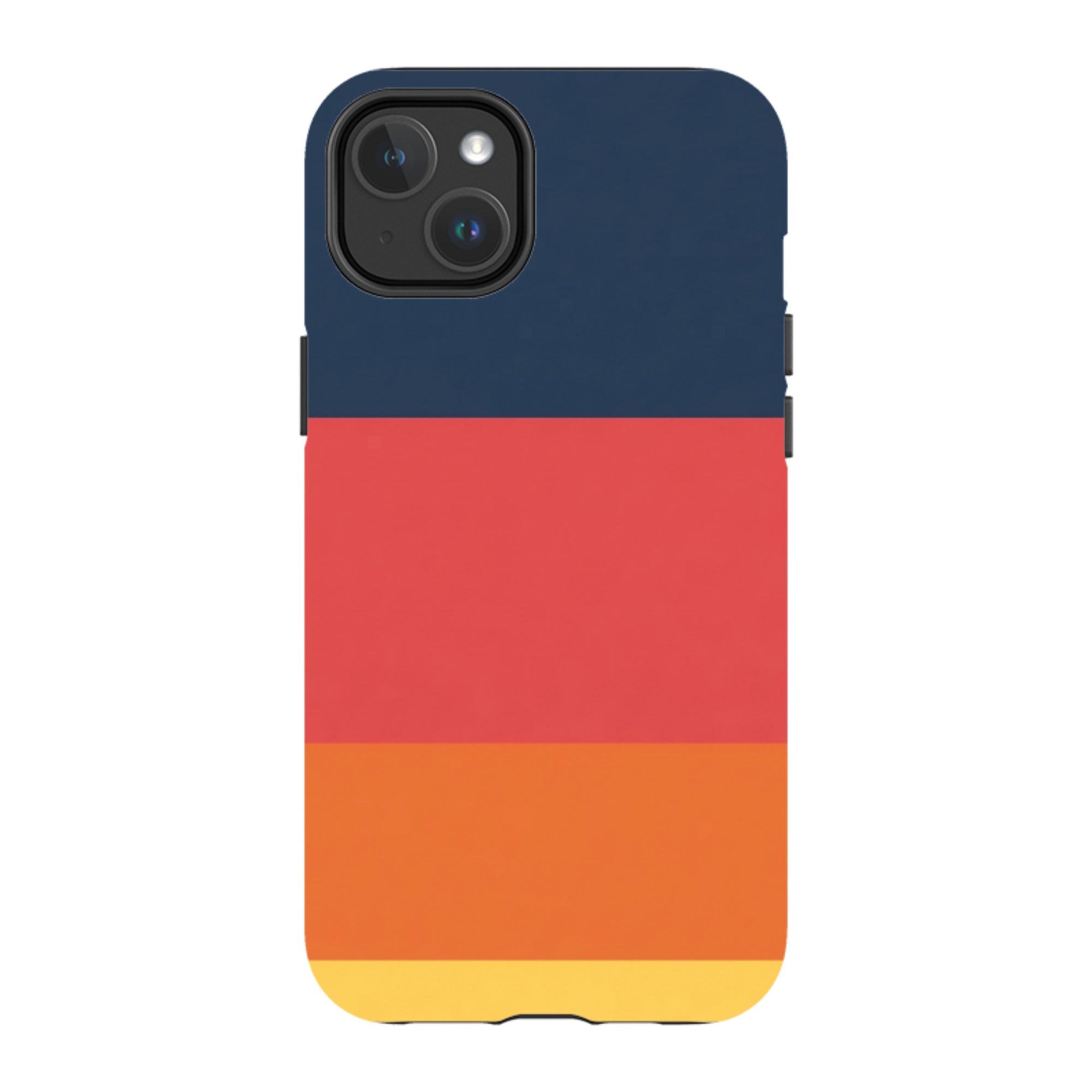 iPhone MagSafe Tough Case - Navy Blue & Orange Gingham