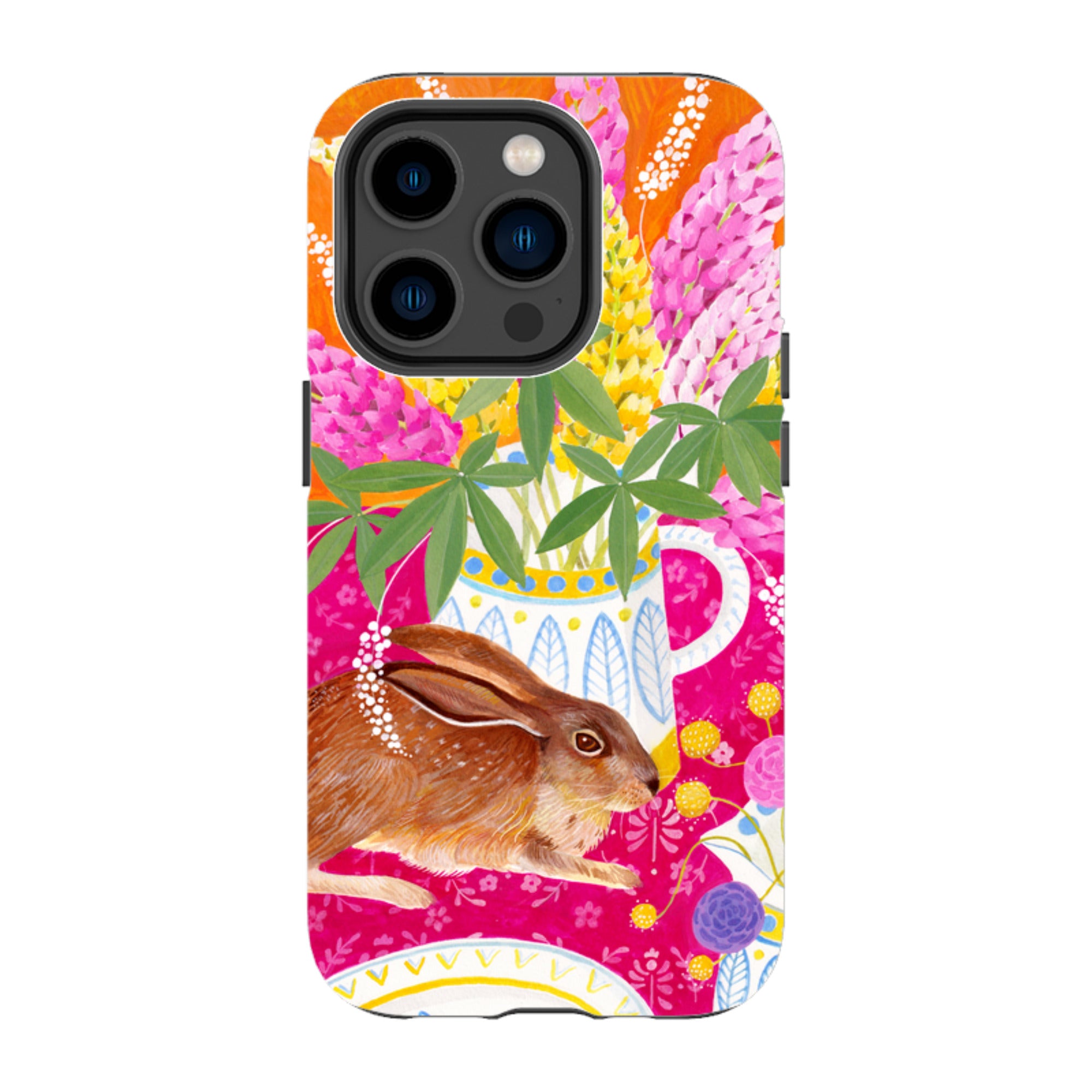 iPhone Tough Case - Rabbit Lupins By Bex Parkin
