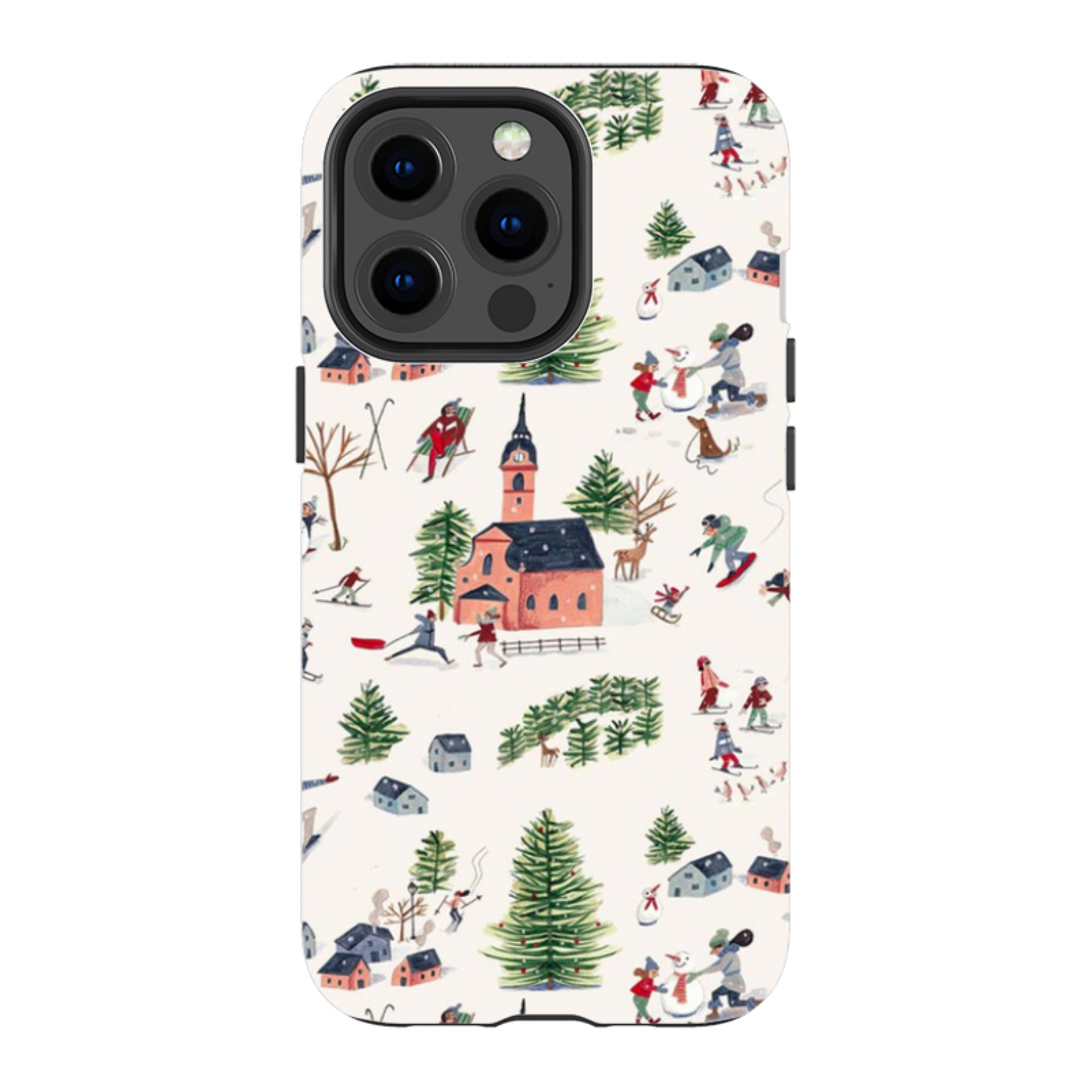 iPhone Tough Case - Skiing By Caroline Bonne Muller