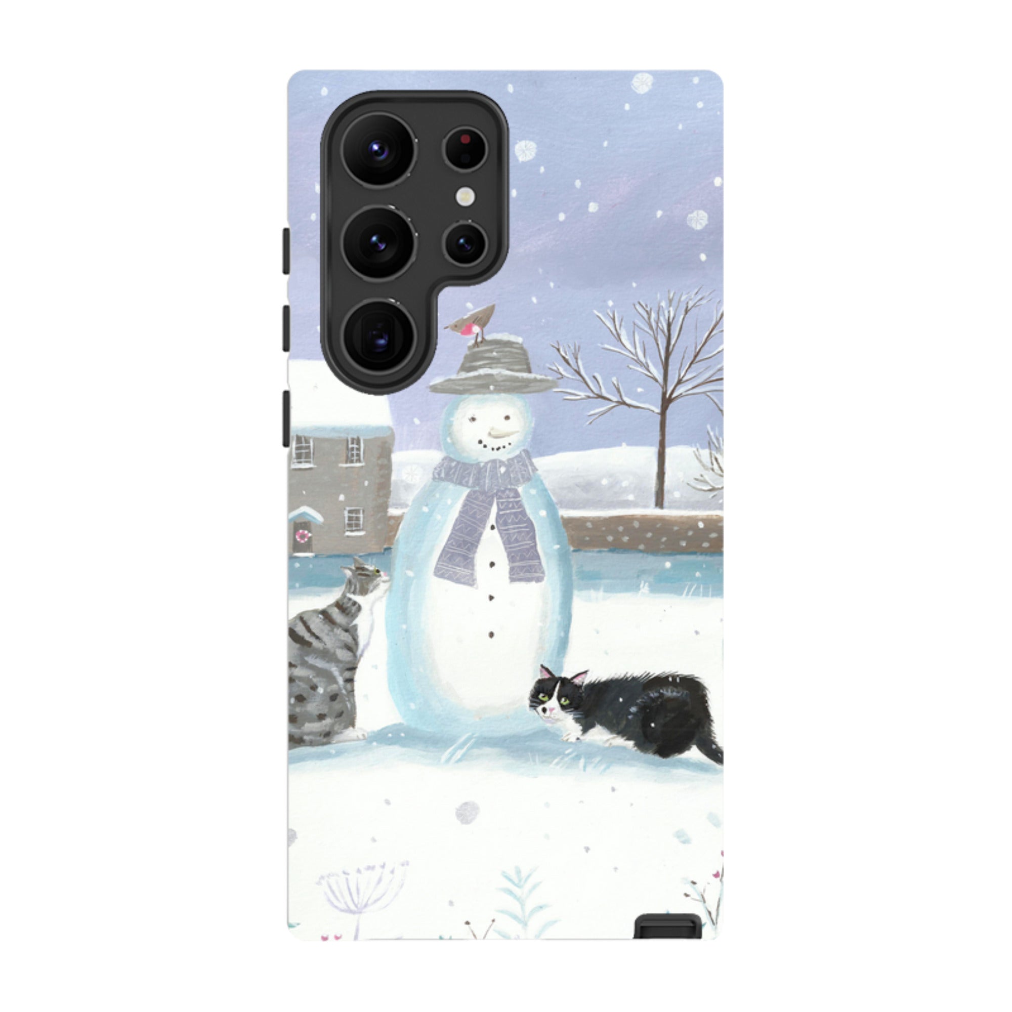 Samsung Tough Case - Snowman And Cats By Mary Stubberfield