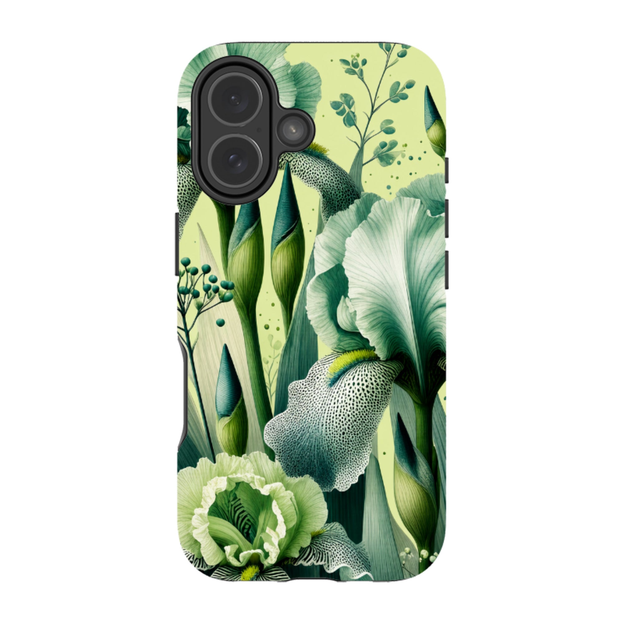 iPhone MagSafe Tough Case - Sage Green Iris Floral