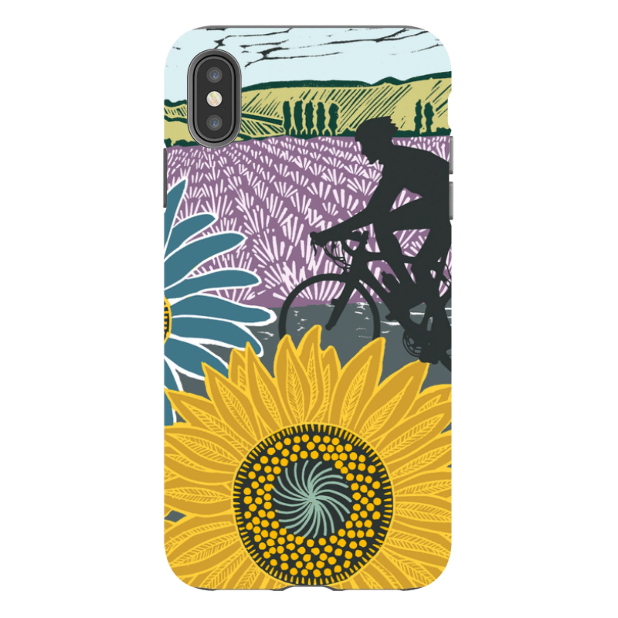 iPhone Tough Case - Bike And Sunflowers By Kate Heiss
