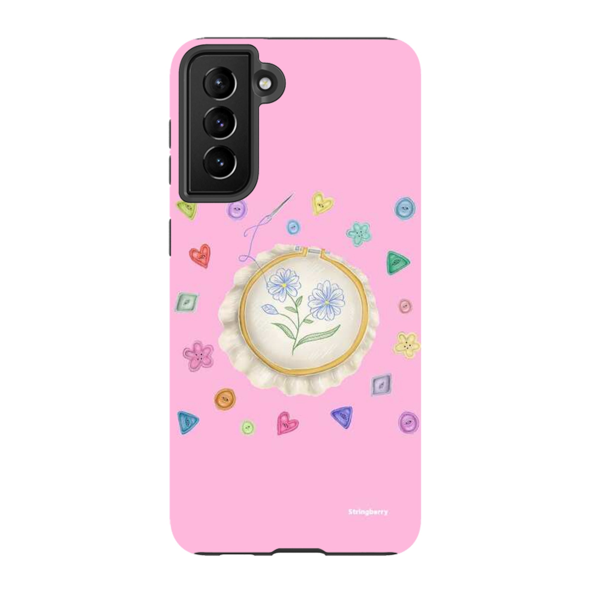 Samsung Tough Case - Flower Buttons Needlework By Catherine Rowe