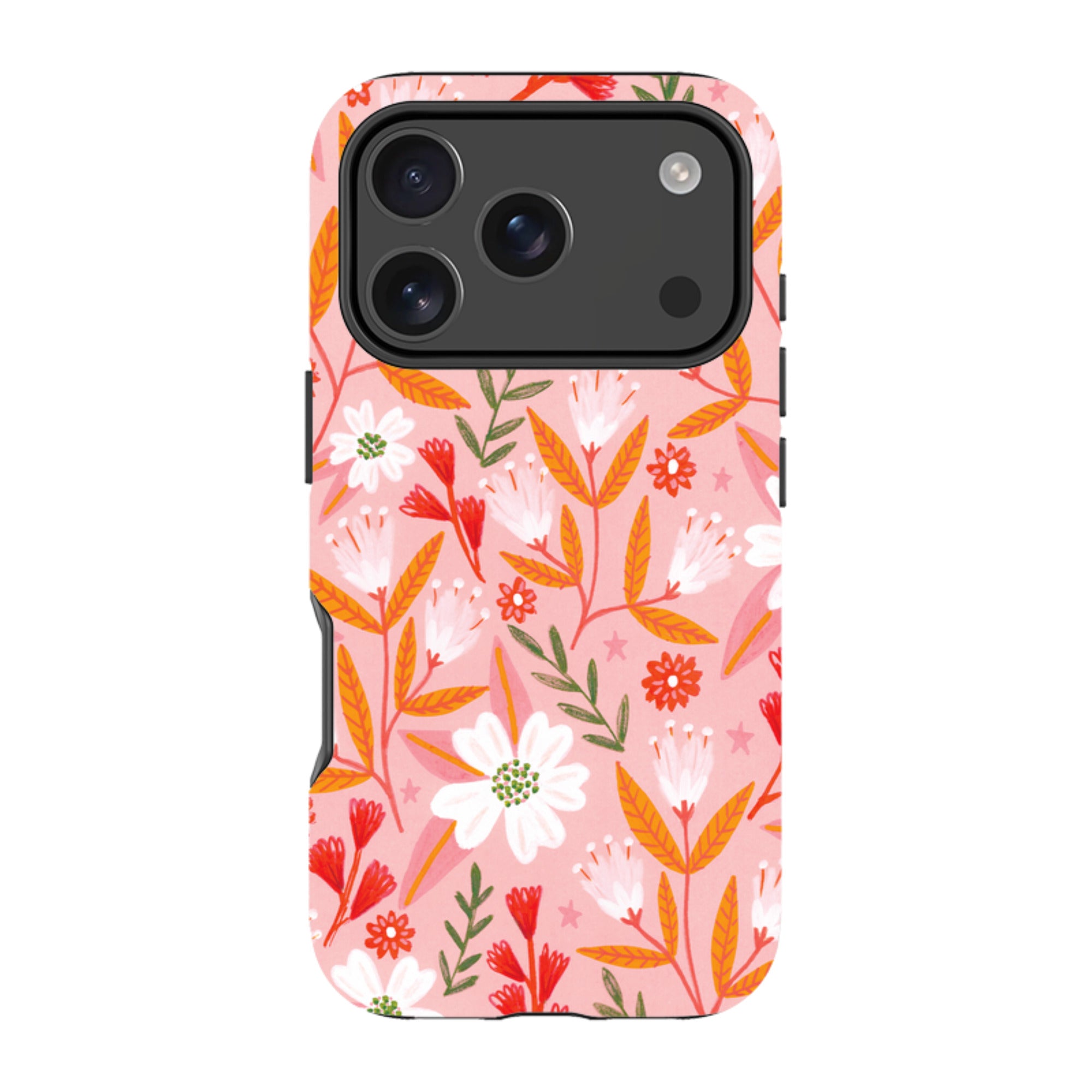 iPhone Tough Case - Pink And Orange Florals By Lee Foster Wilson