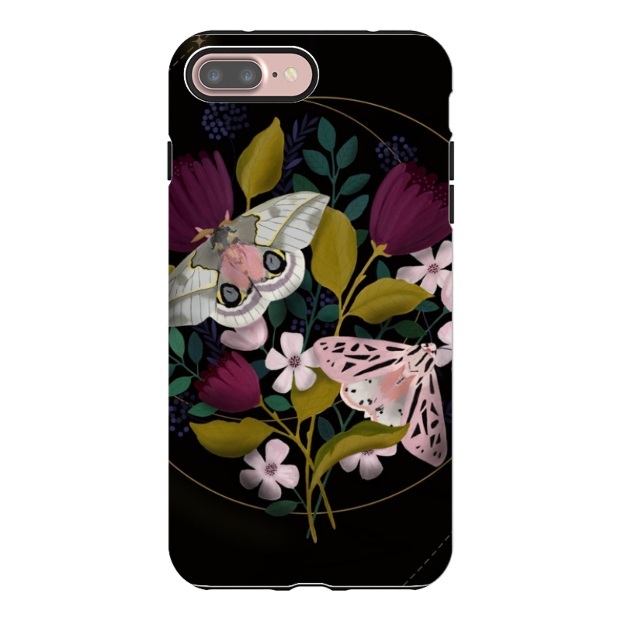 iPhone Tough Case - Moon Moths By Bex Parkin