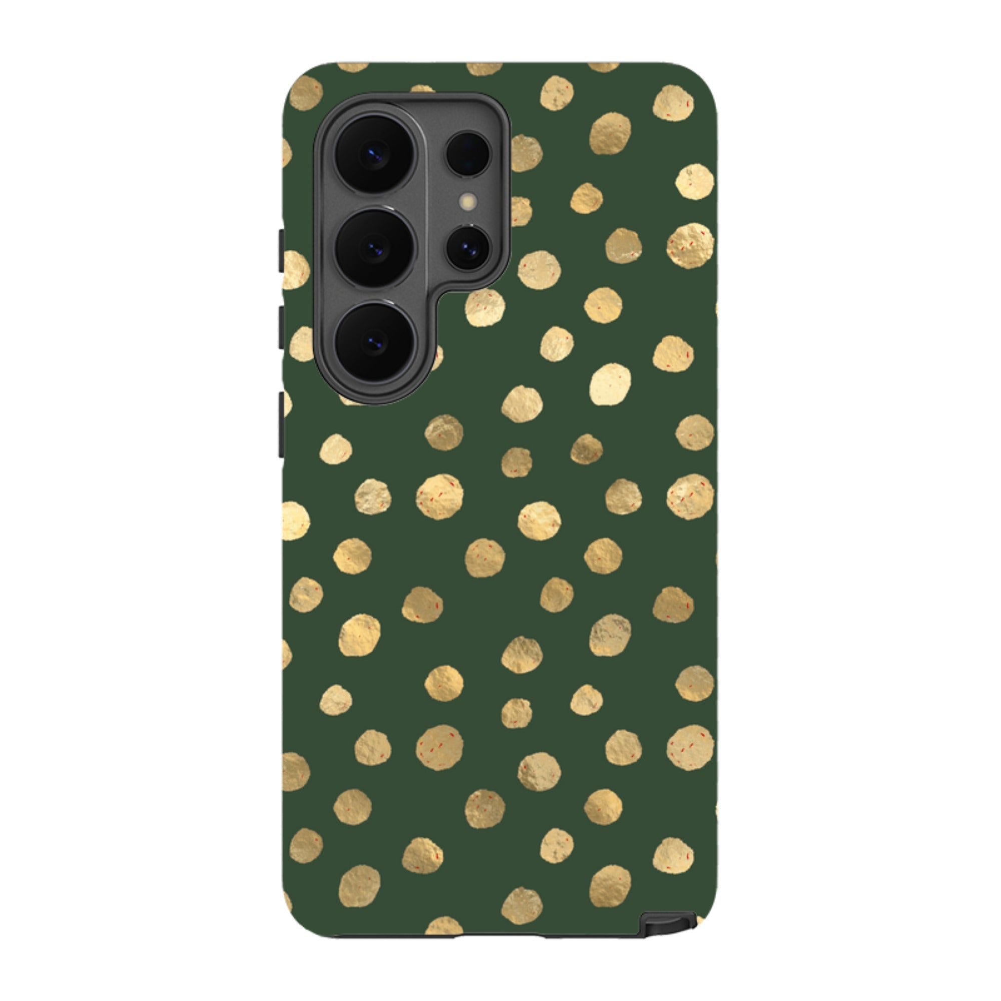 Samsung Tough Case - Green and Gold Dots