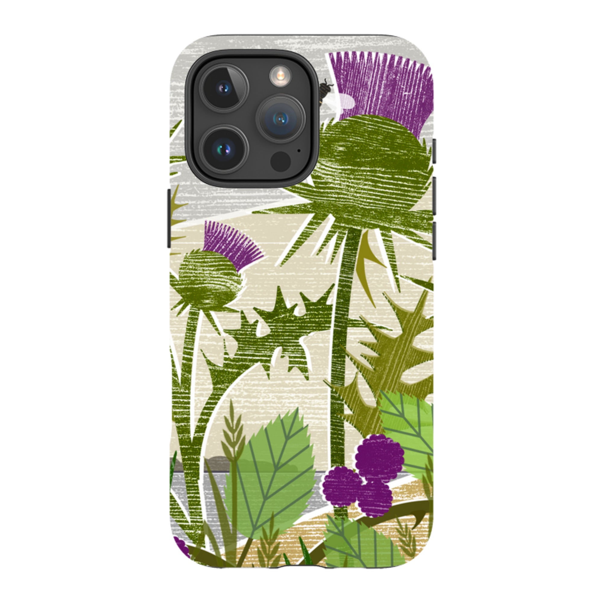 iPhone Tough Case - Purple Thistle By Liane Payne