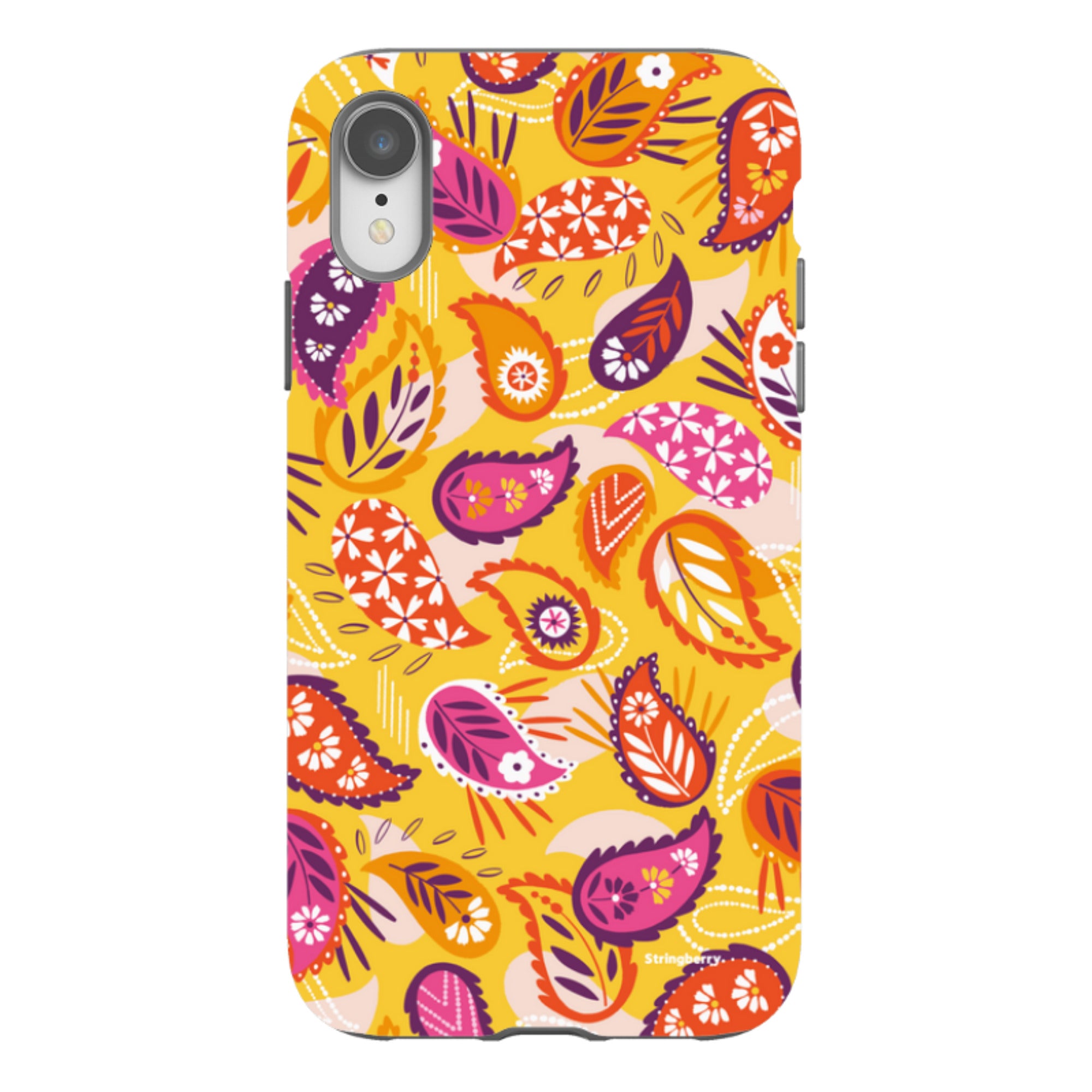 iPhone Tough Case - Paisley Yellow By Ali Brookes