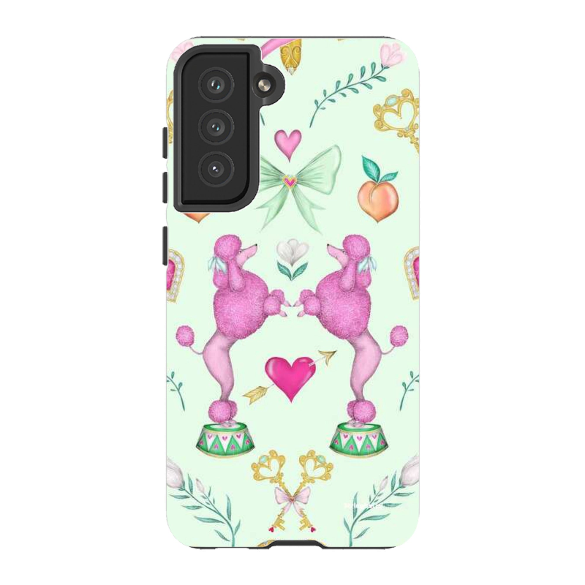 Samsung Tough Case - Pink Poodle Parlour Mint By Catherine Rowe
