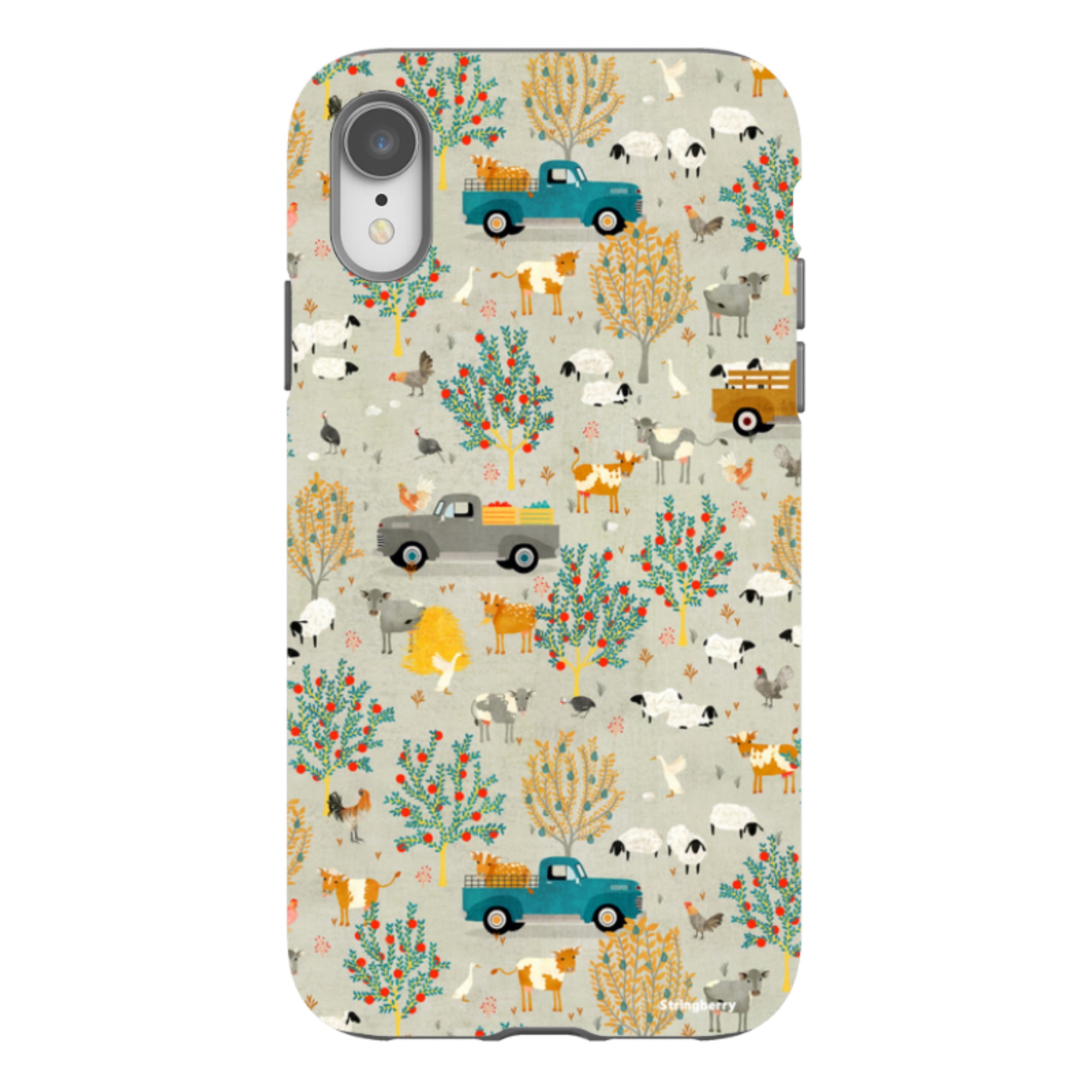 iPhone Tough Case - Farm Life Grey By Katherine Quinn