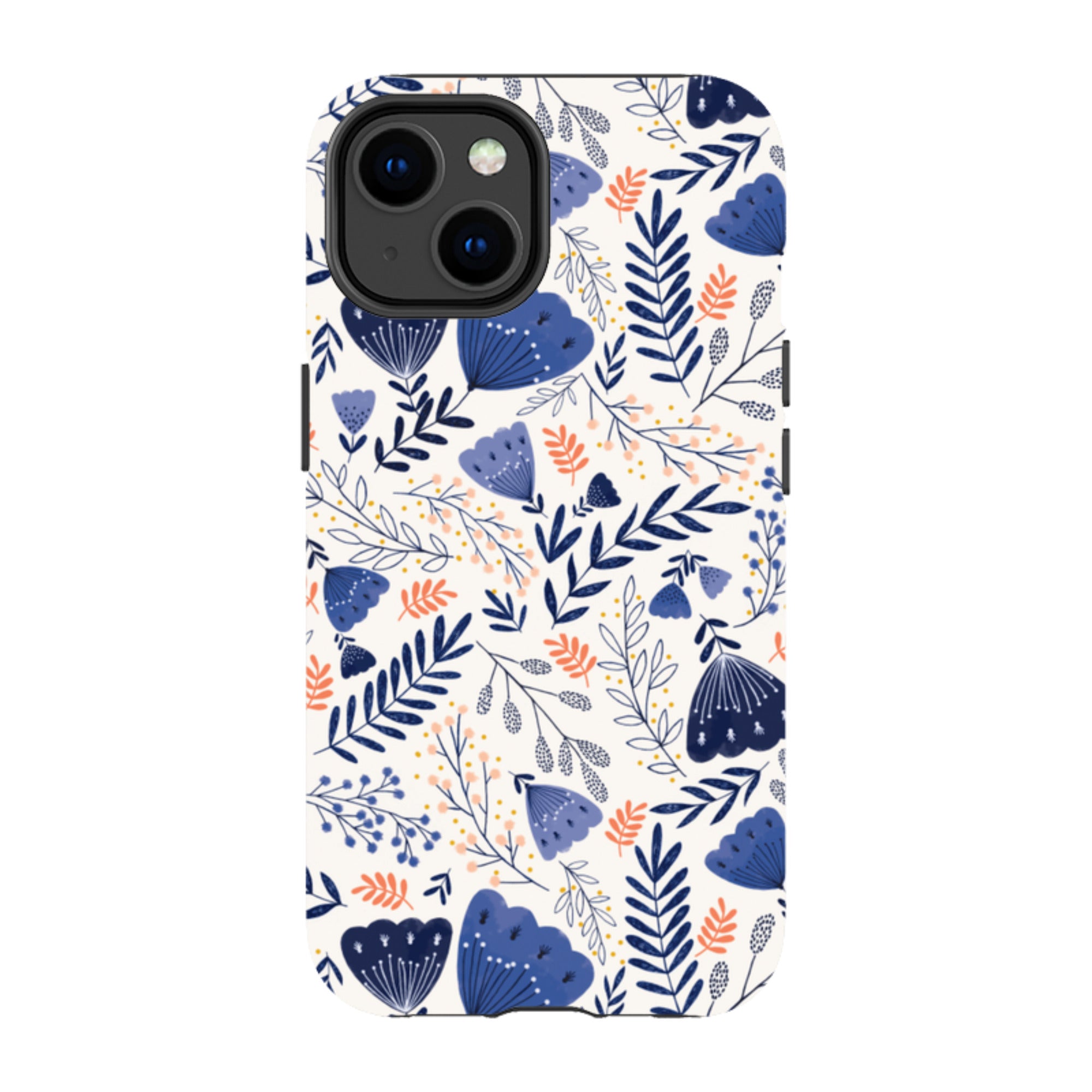 iPhone MagSafe Tough Case -  Blue Floral By Jade Mosinski