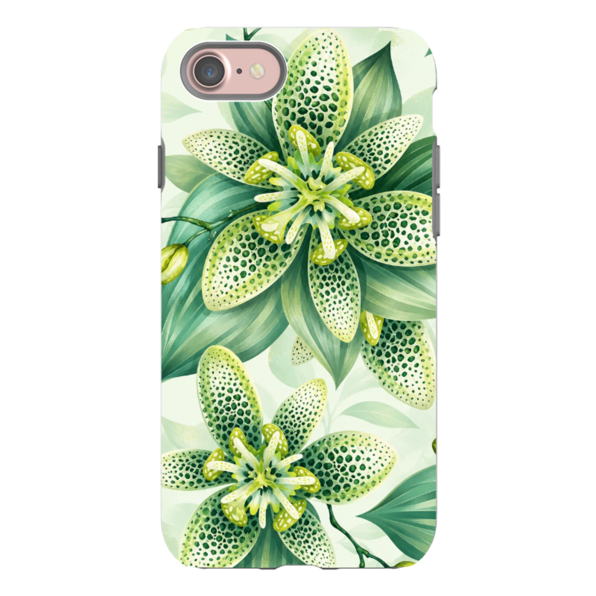 iPhone Tough Case - Sage Green Lily