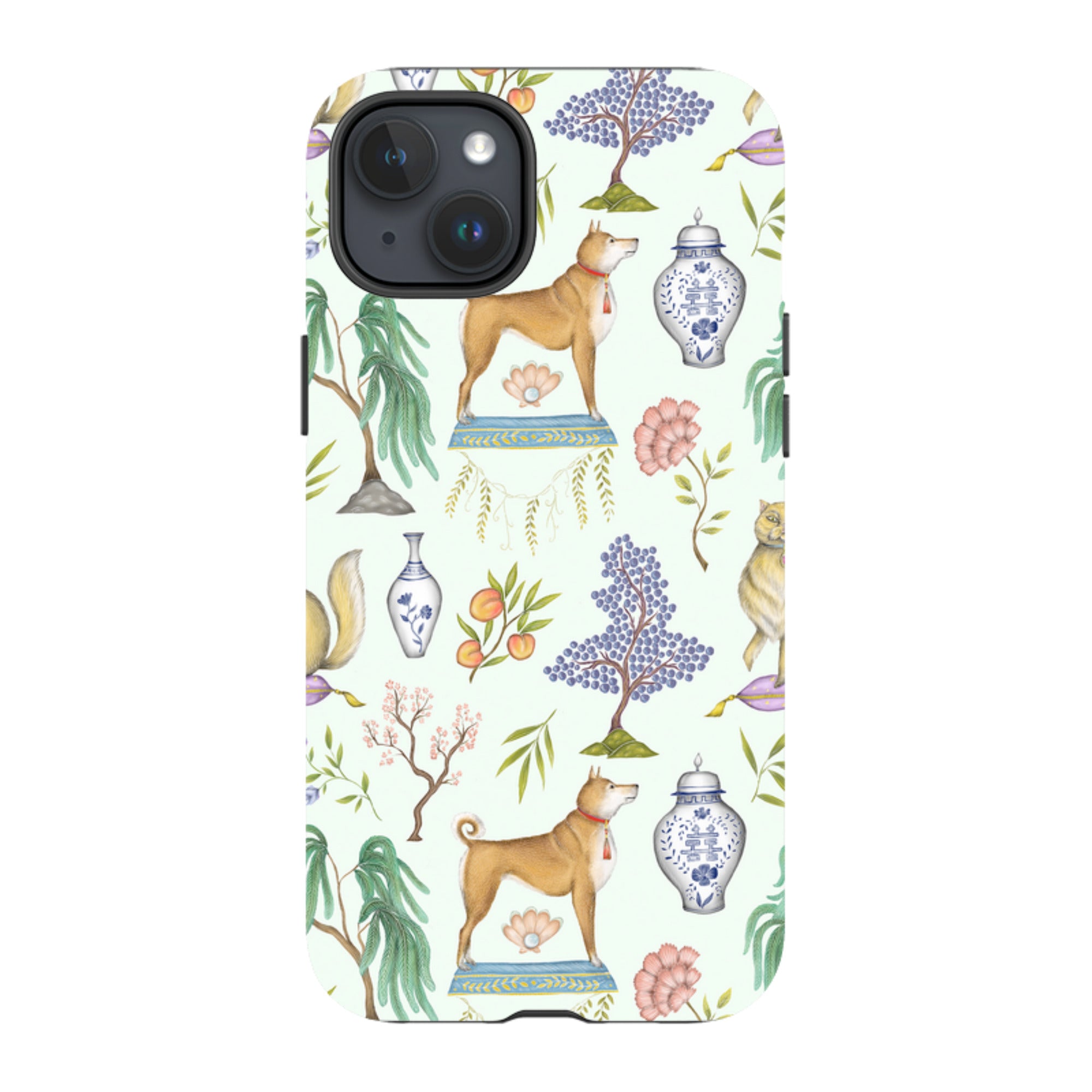iPhone Tough Case - Chinoiserie Menagerie Green By Catherine Rowe