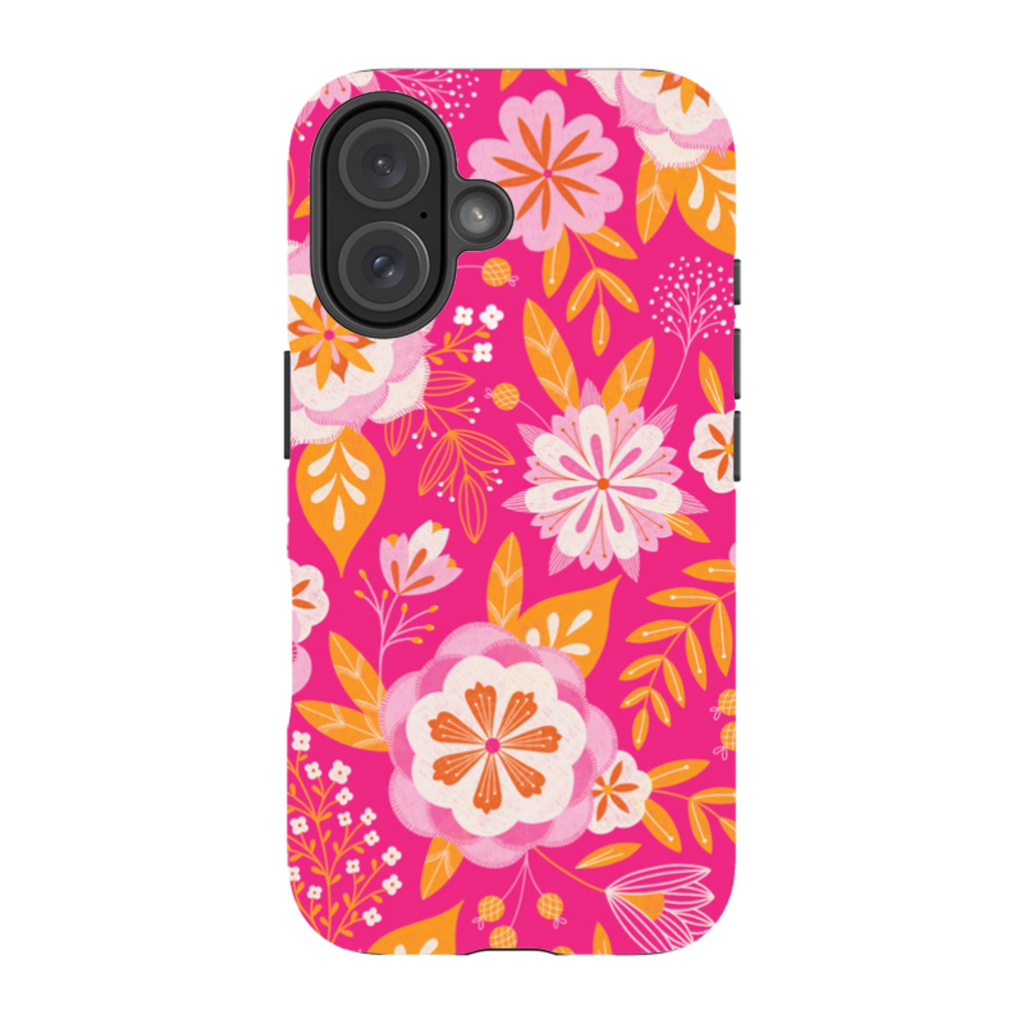 iPhone MagSafe Tough Case -  Big Bold Blooms Pink By Jenny Zemanek