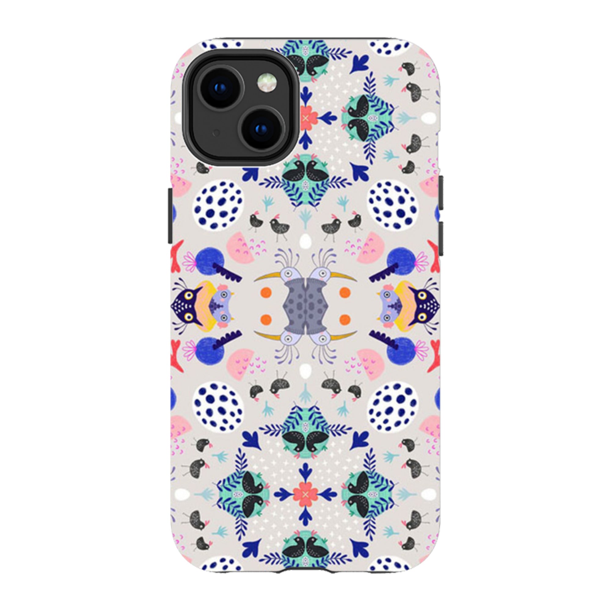 iPhone MagSafe Tough Case -  Crazy Bird Pattern By Mia Underwood
