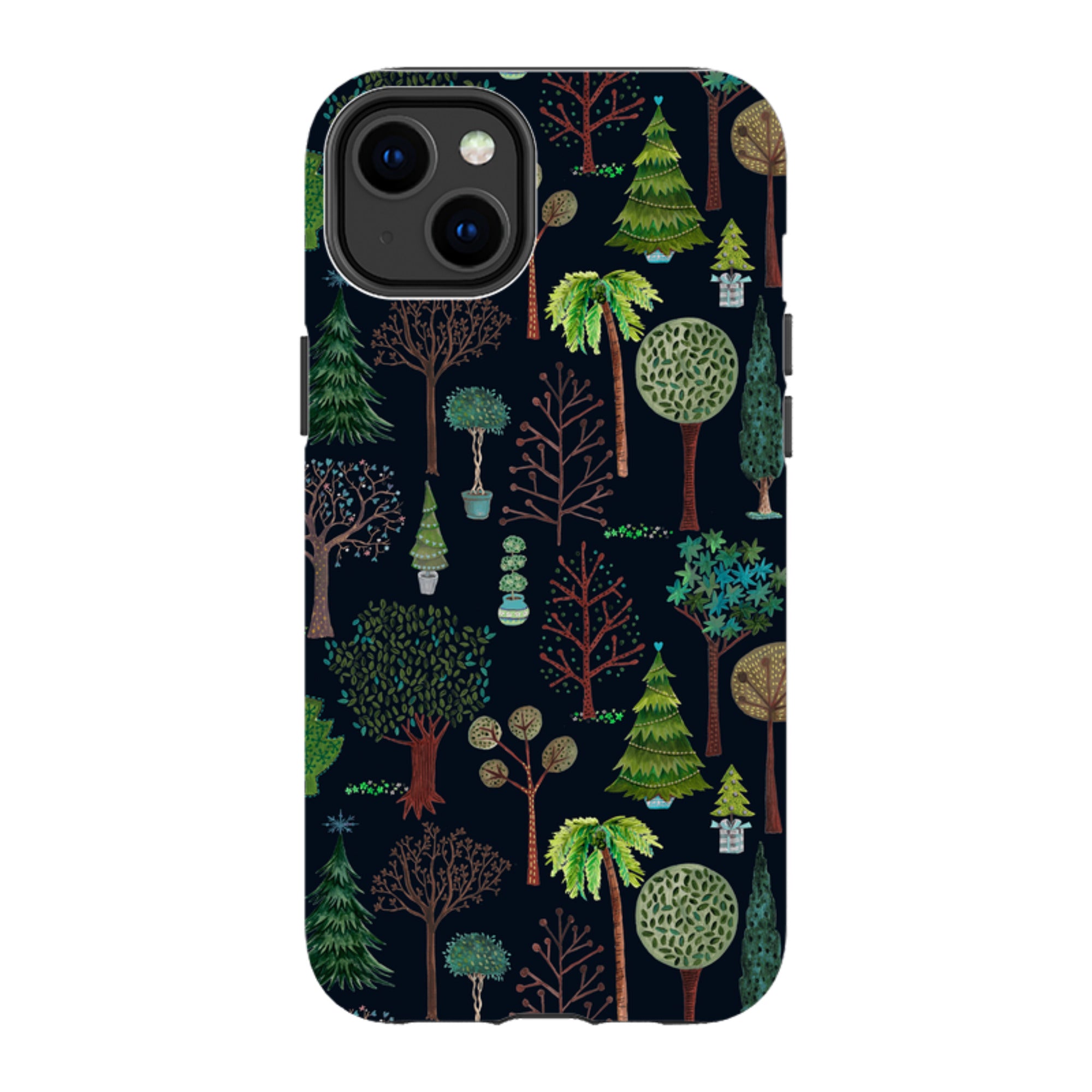 iPhone Tough Case - Xmas Trees Dark By Caroline Bonne Muller