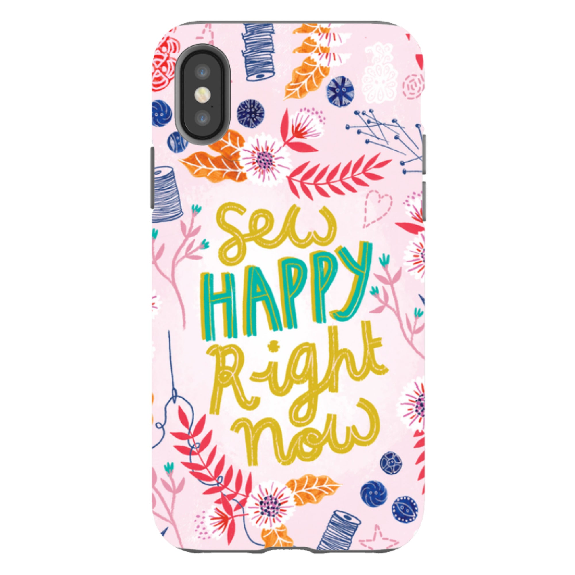 iPhone Tough Case - Sew Happy By Lee Foster Wilson