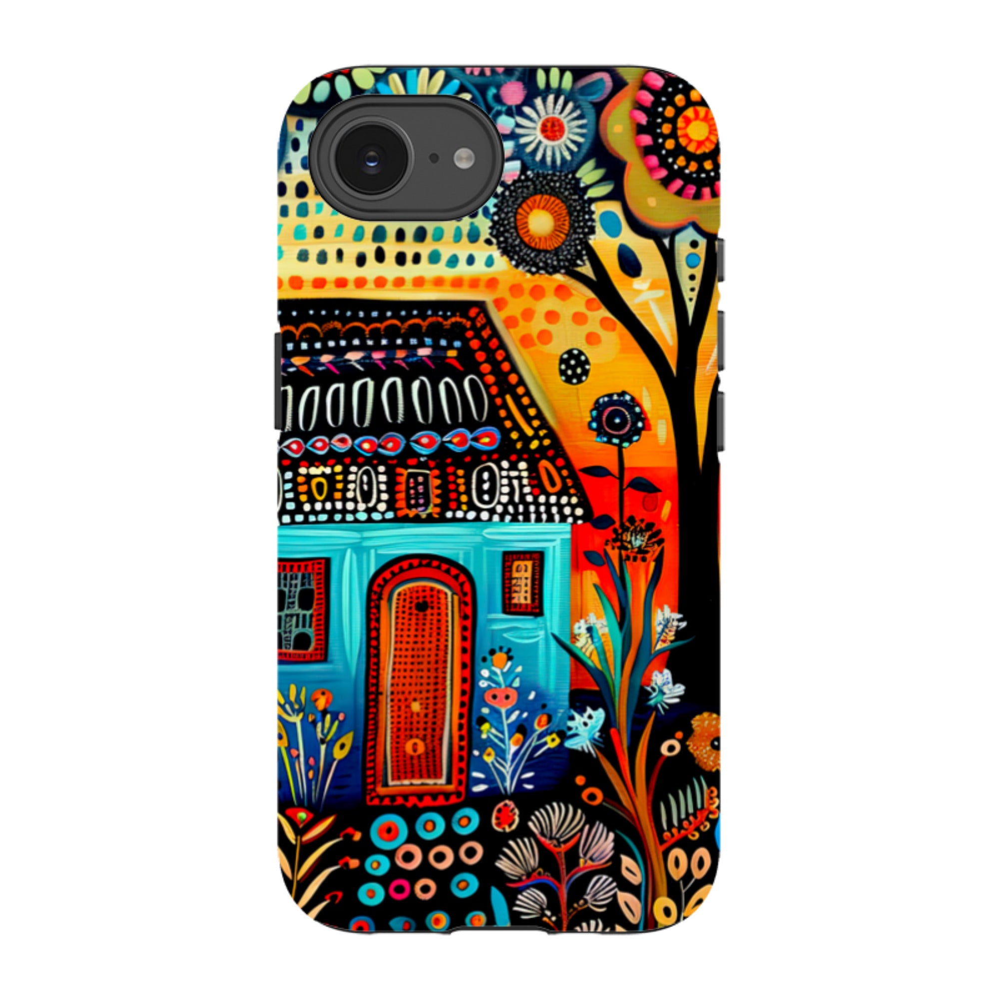 iPhone Case - Folk Art House VI