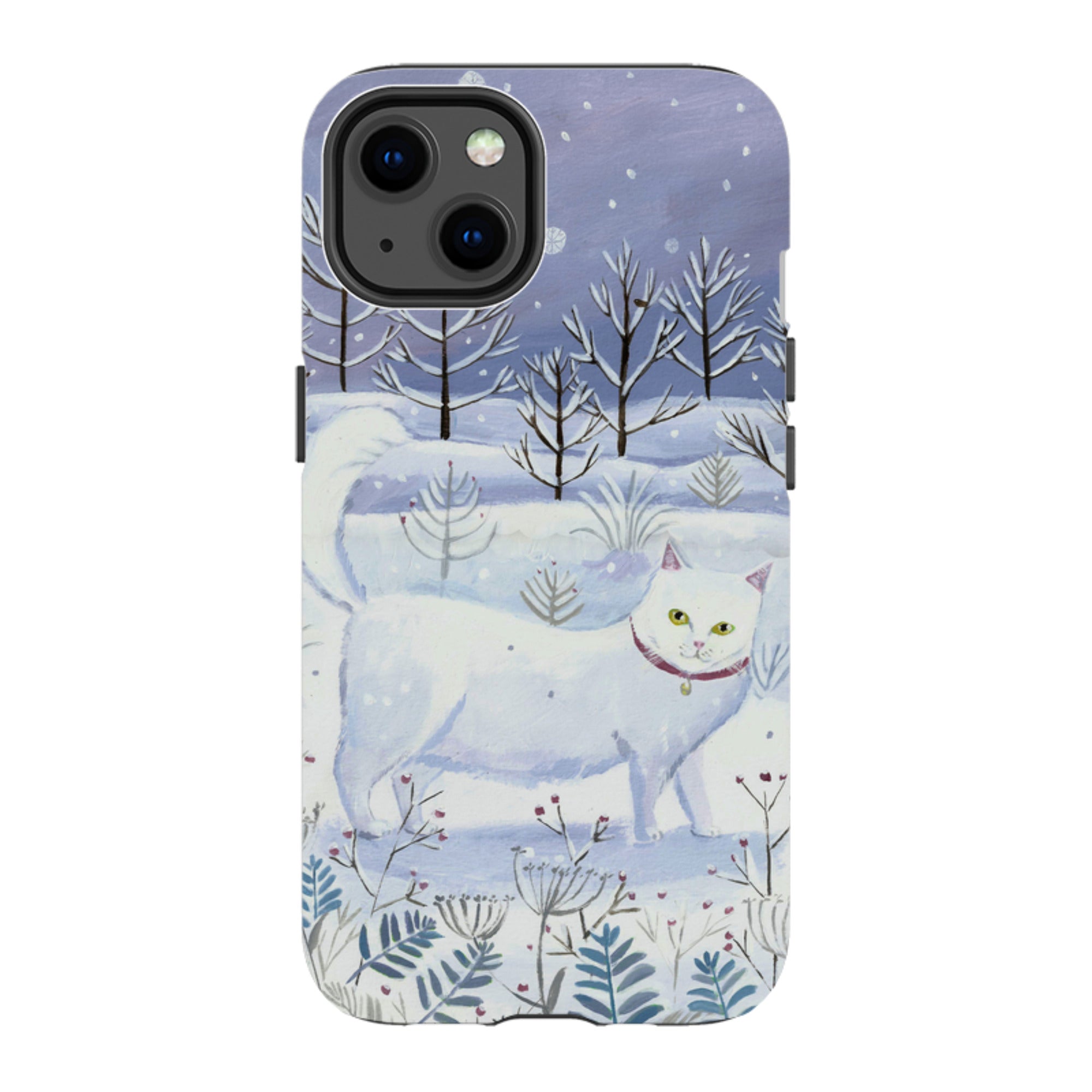 iPhone Tough Case - White Cat By Mary Stubberfield