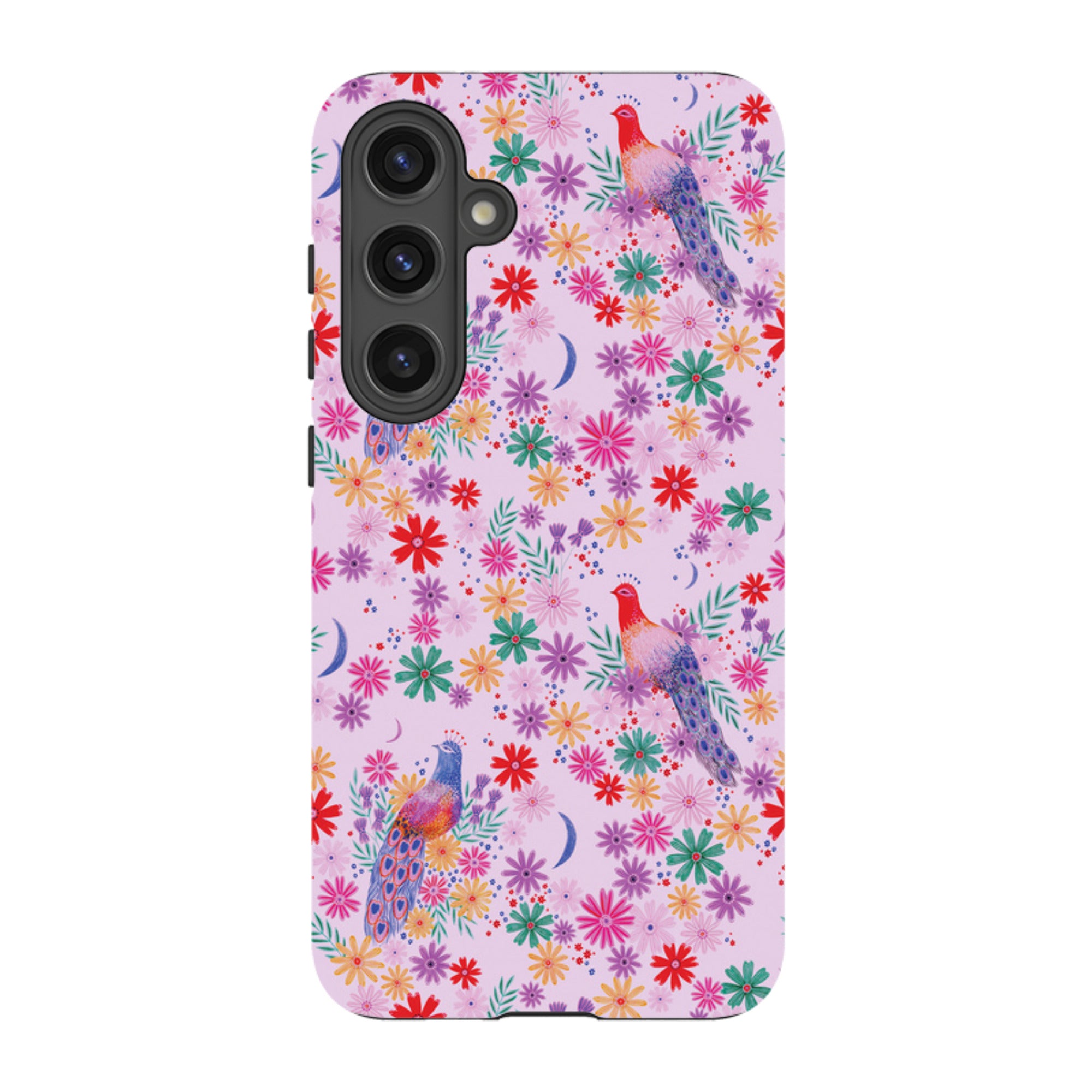 Samsung Tough Case - Peacock Pattern Lilac By Lee Foster Wilson