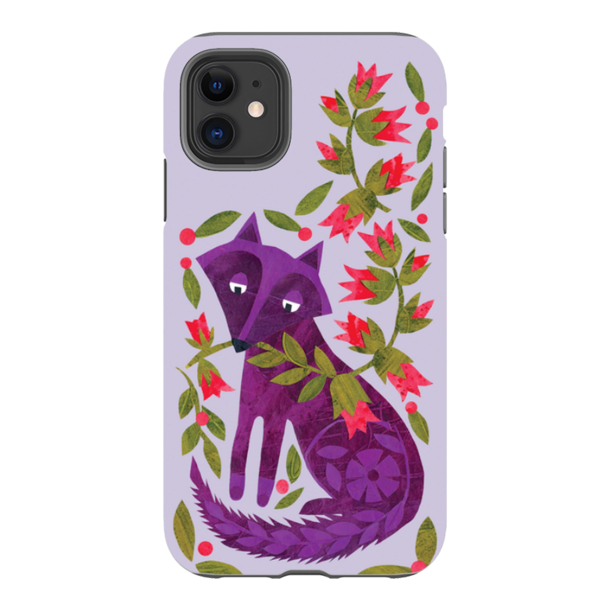 iPhone Tough Case - Purple Foxie By Tracey English