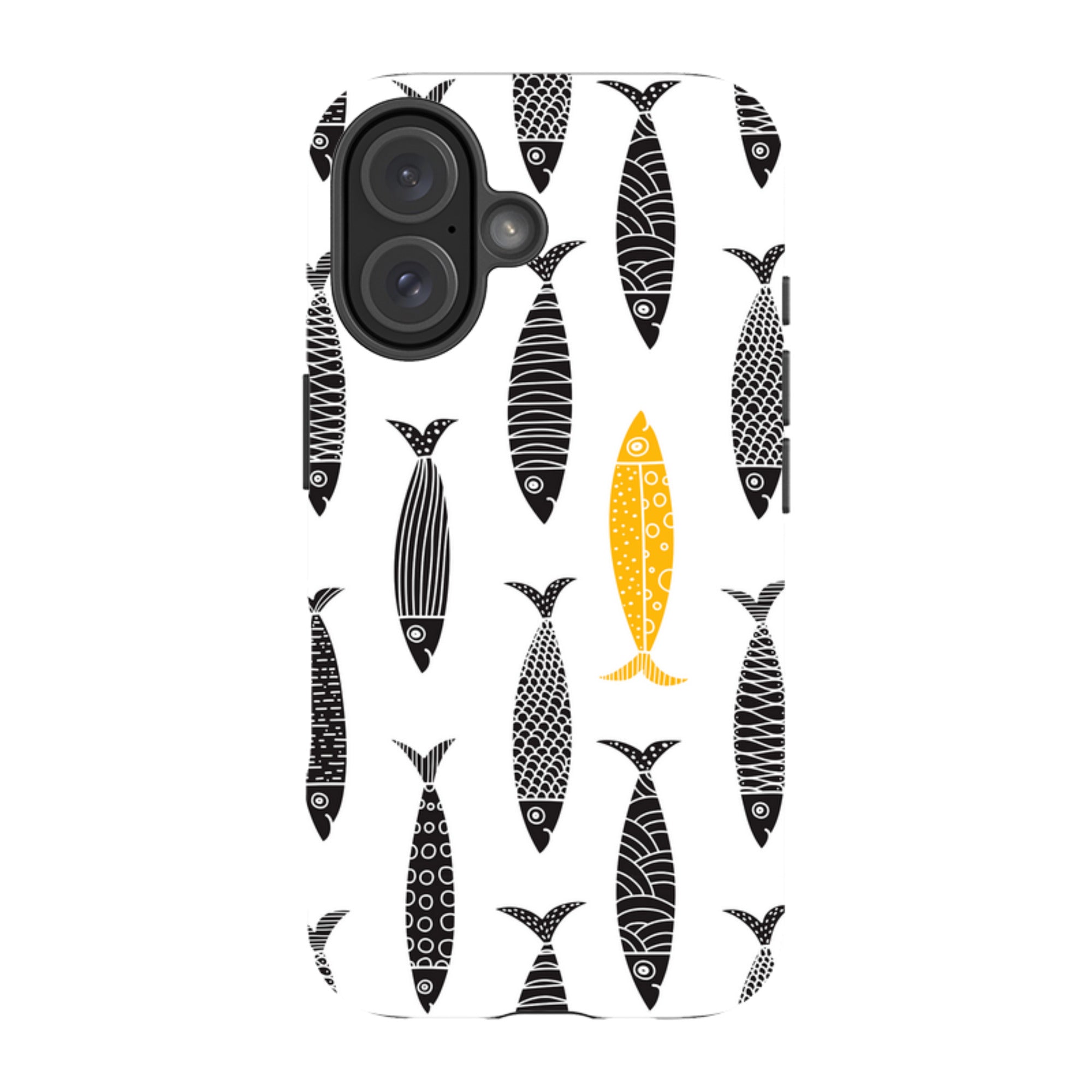 iPhone Case - Black and Gold Sardines