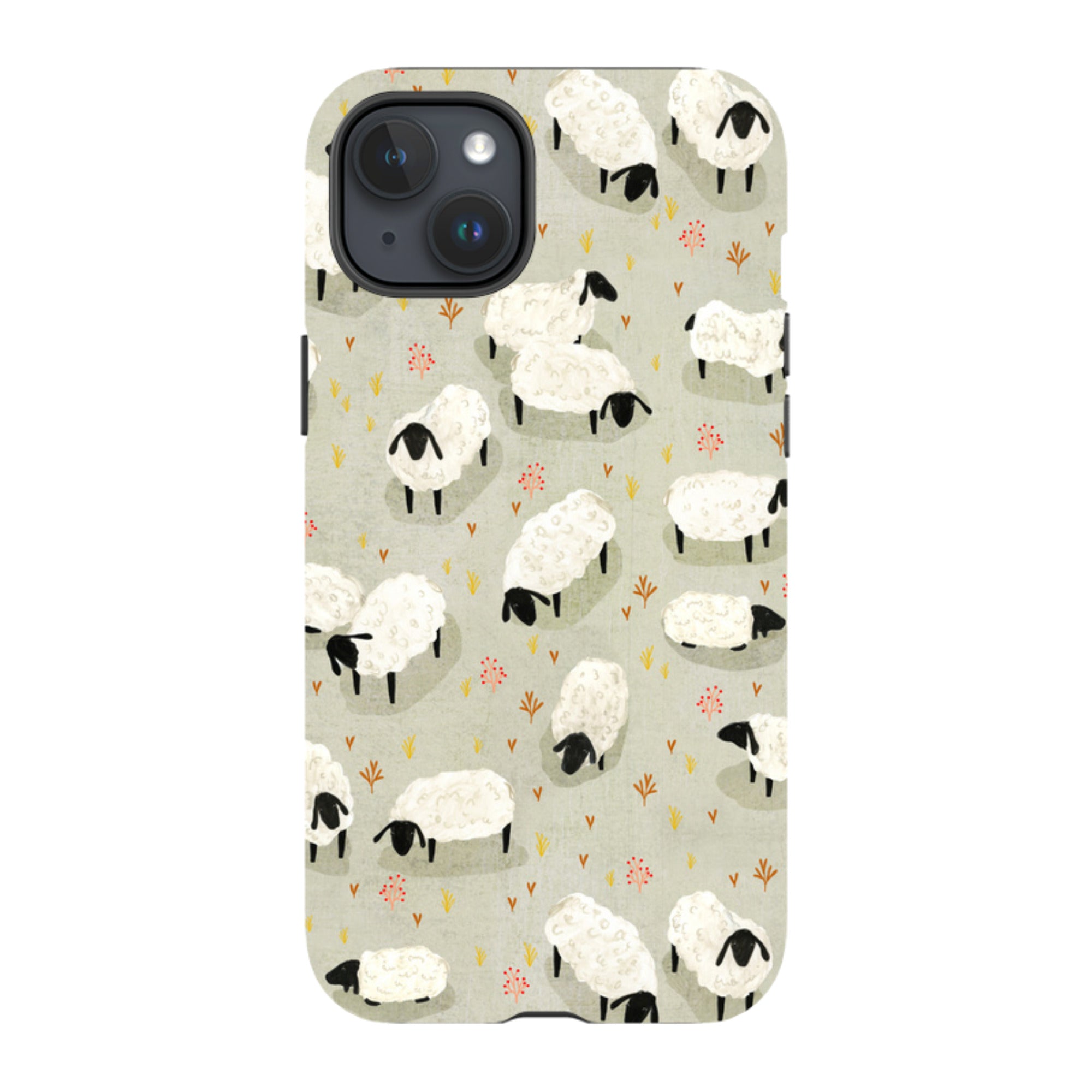 iPhone Tough Case - Sheep Grey By Katherine Quinn