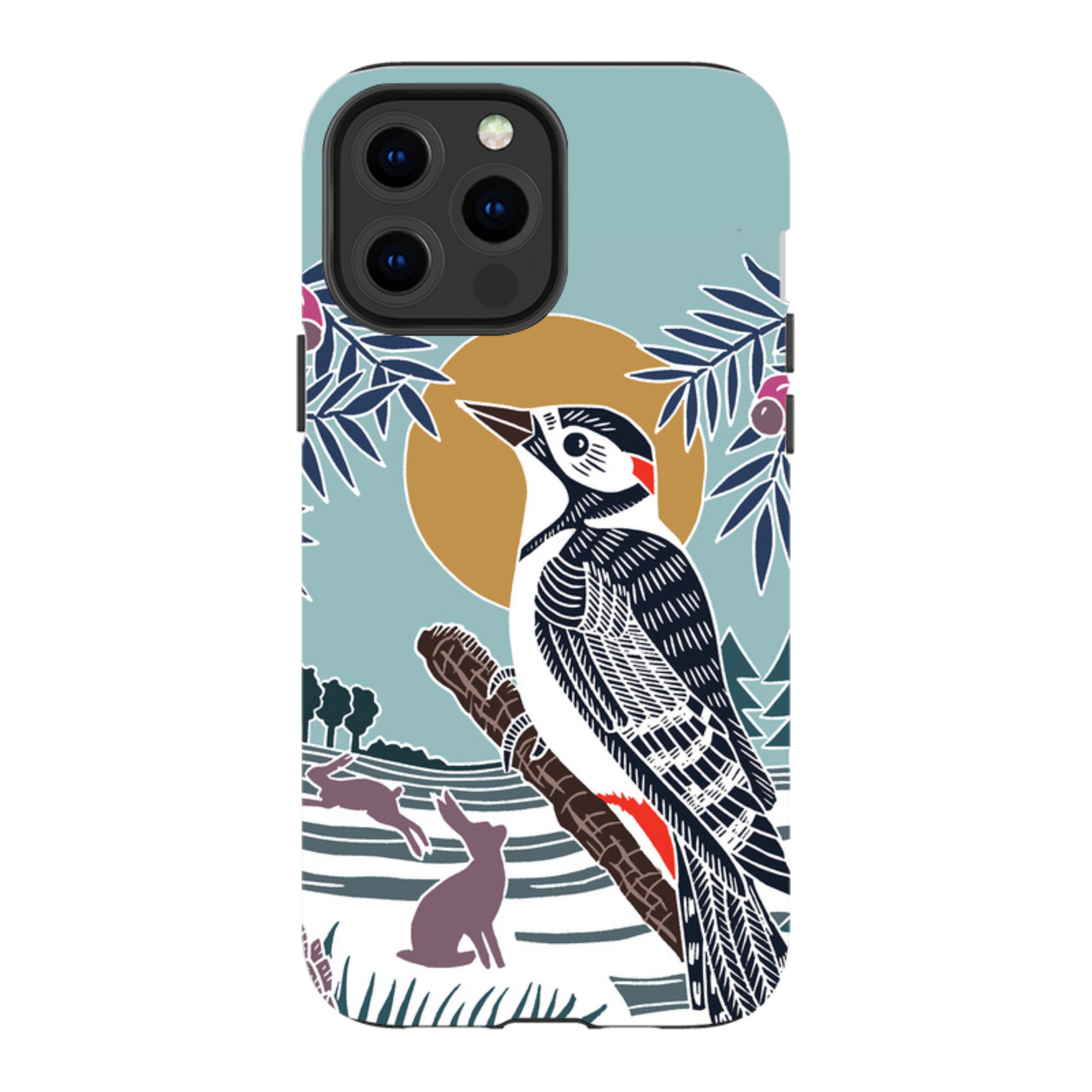 iPhone Tough Case - Woodpecker Brown By Kate Heiss