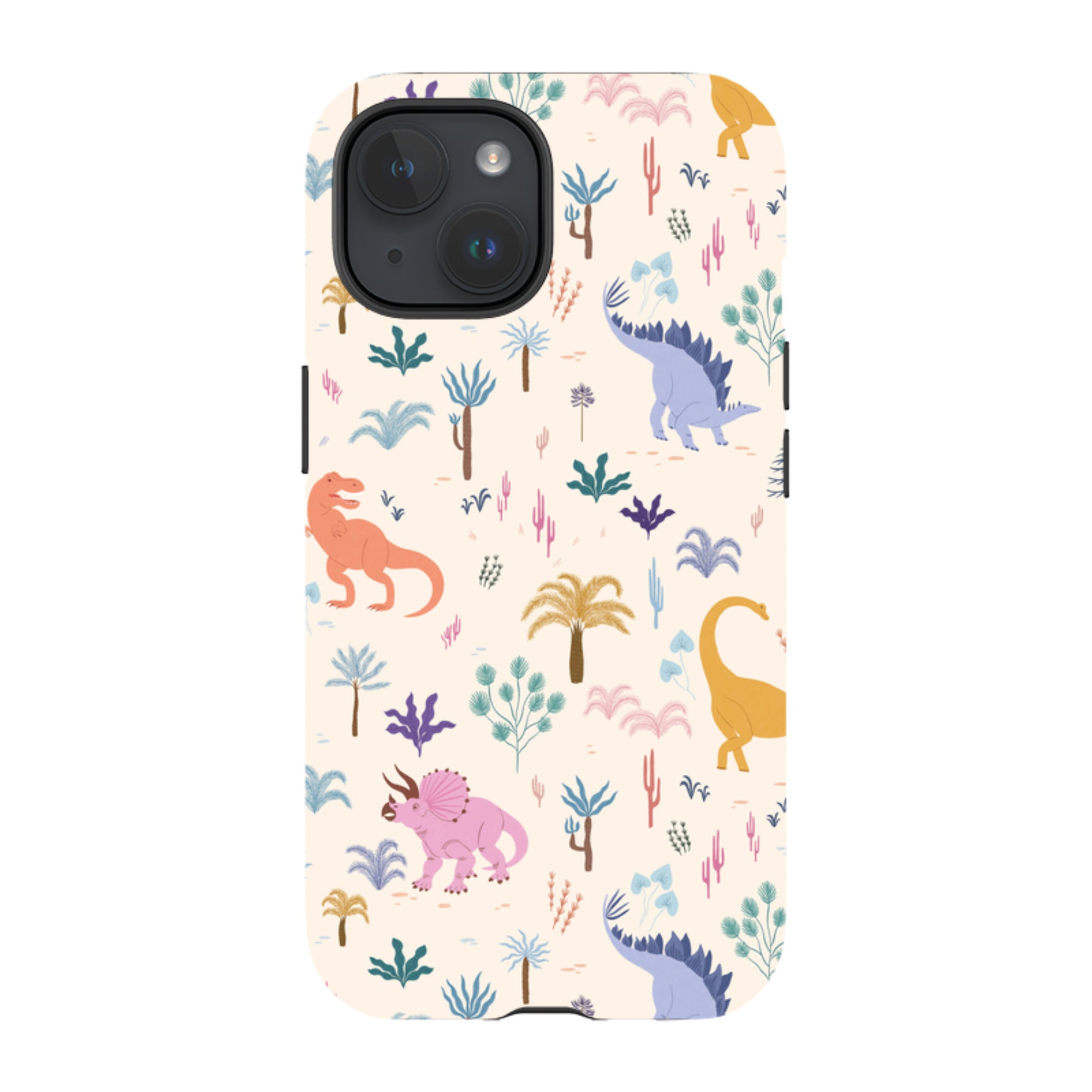 iPhone MagSafe Tough Case - Dinosaur Pattern Light By Meghann Rader
