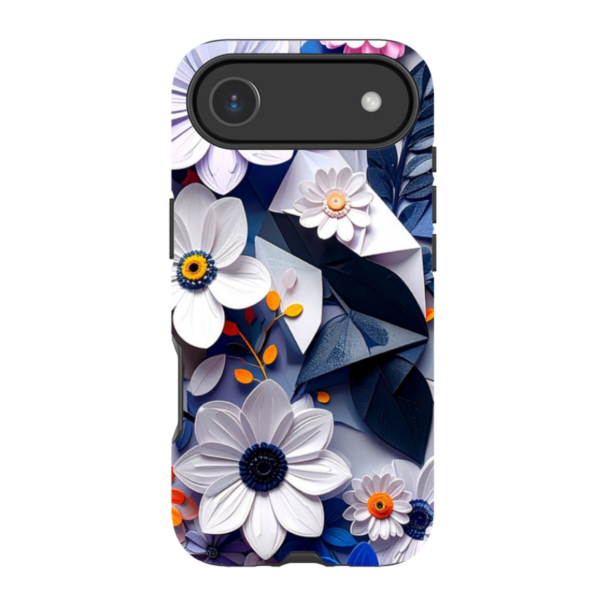 iPhone MagSafe Tough Case - Summer Blue Florals