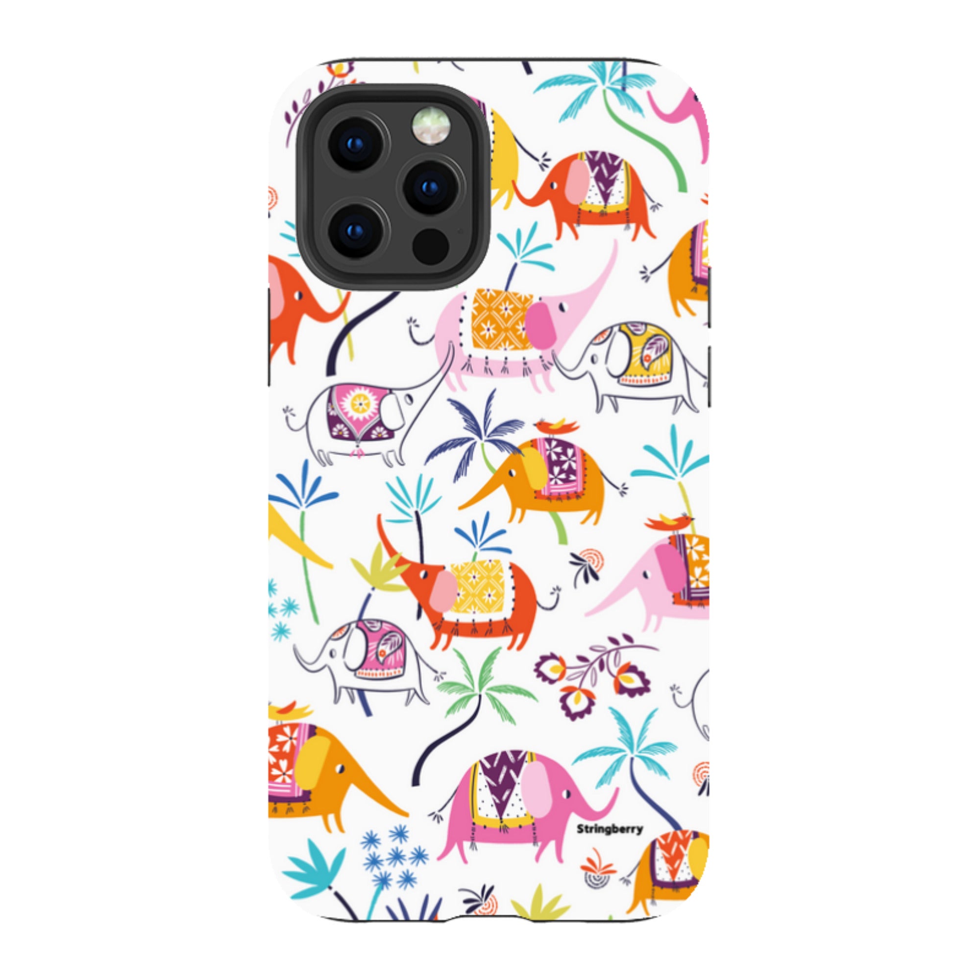 iPhone Tough Case - Elephants And Trees By Ali Brookes