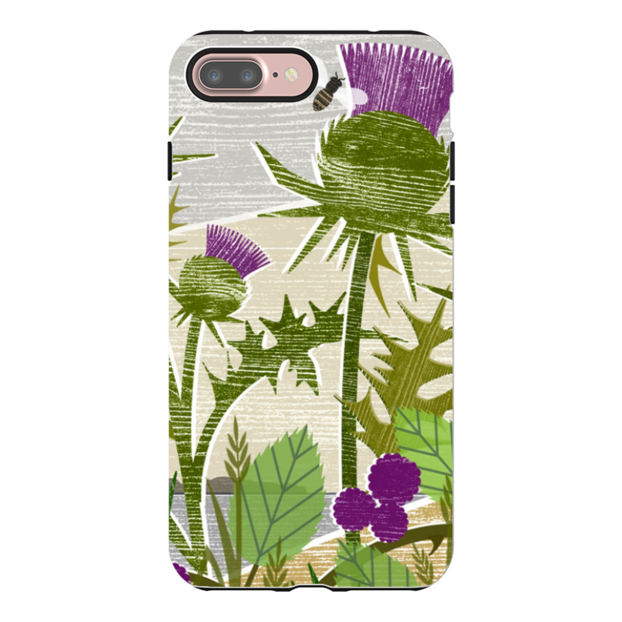 iPhone Tough Case - Purple Thistle By Liane Payne