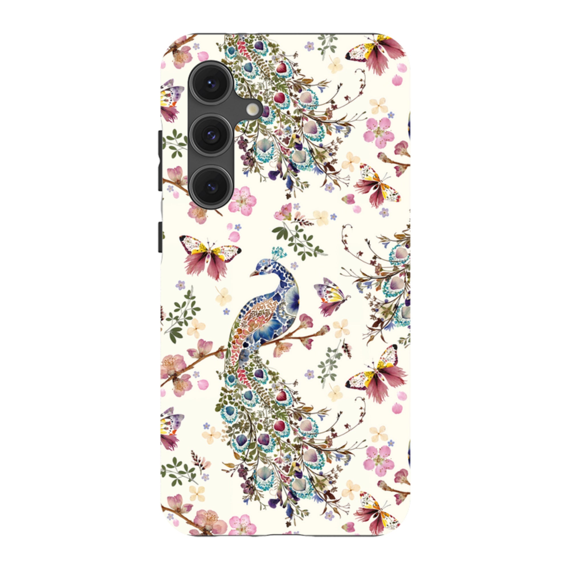 Samsung Tough Case - Peacock and Cherry Blossoms By Helen Ahpornsiri