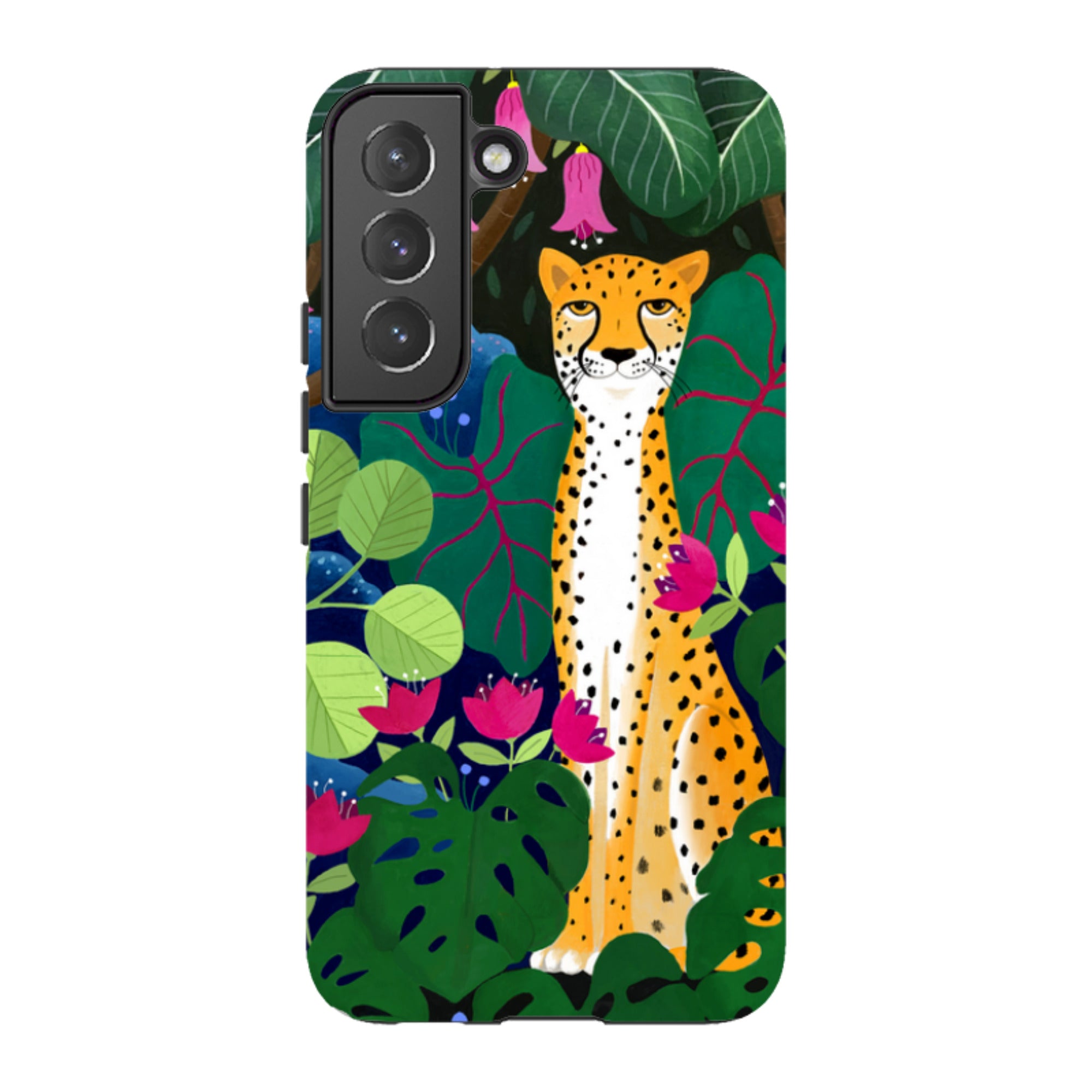 Samsung Tough Case - Cheetah And Monstera By Bex Parkin