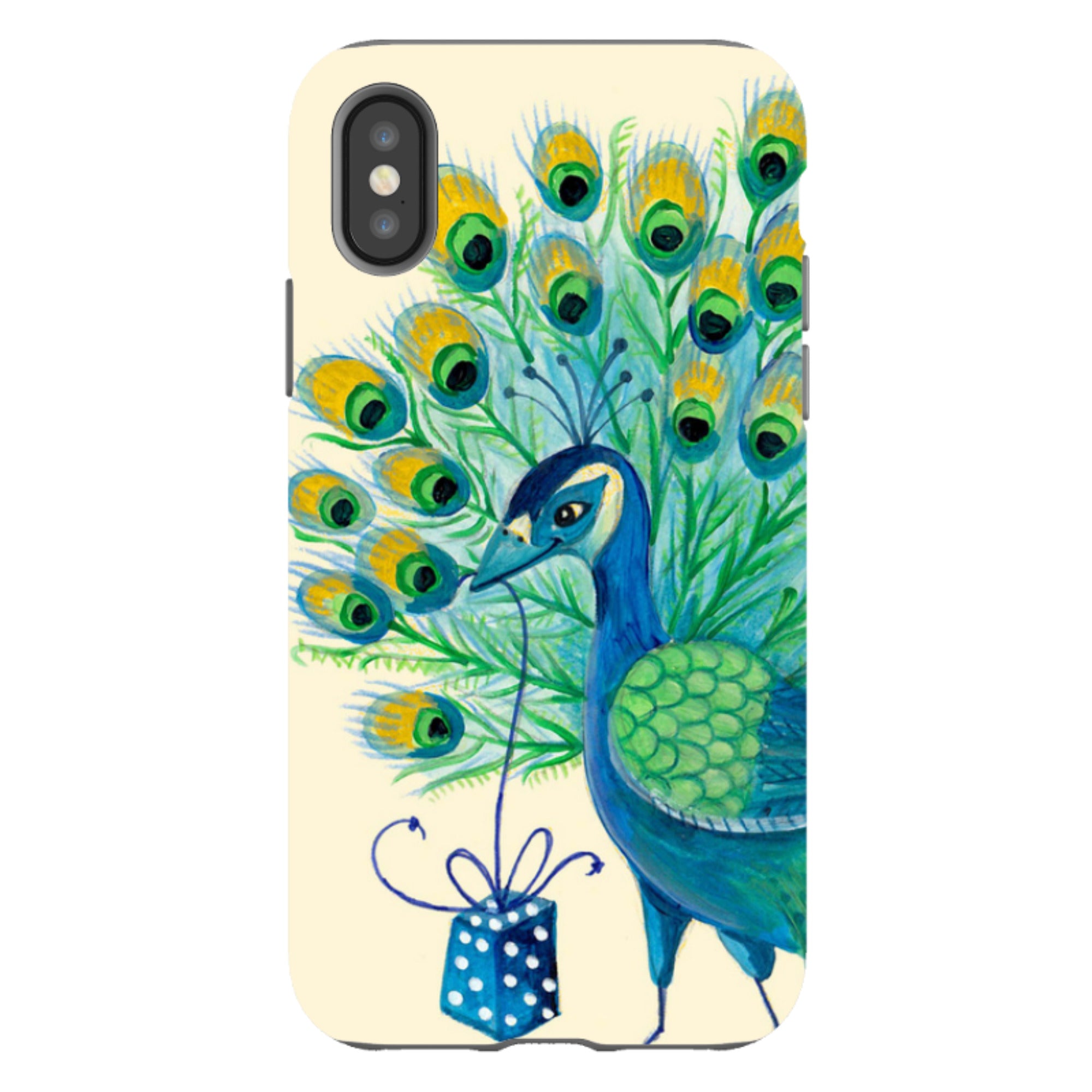 iPhone Tough Case - Peacock Present By Caroline Bonne Muller