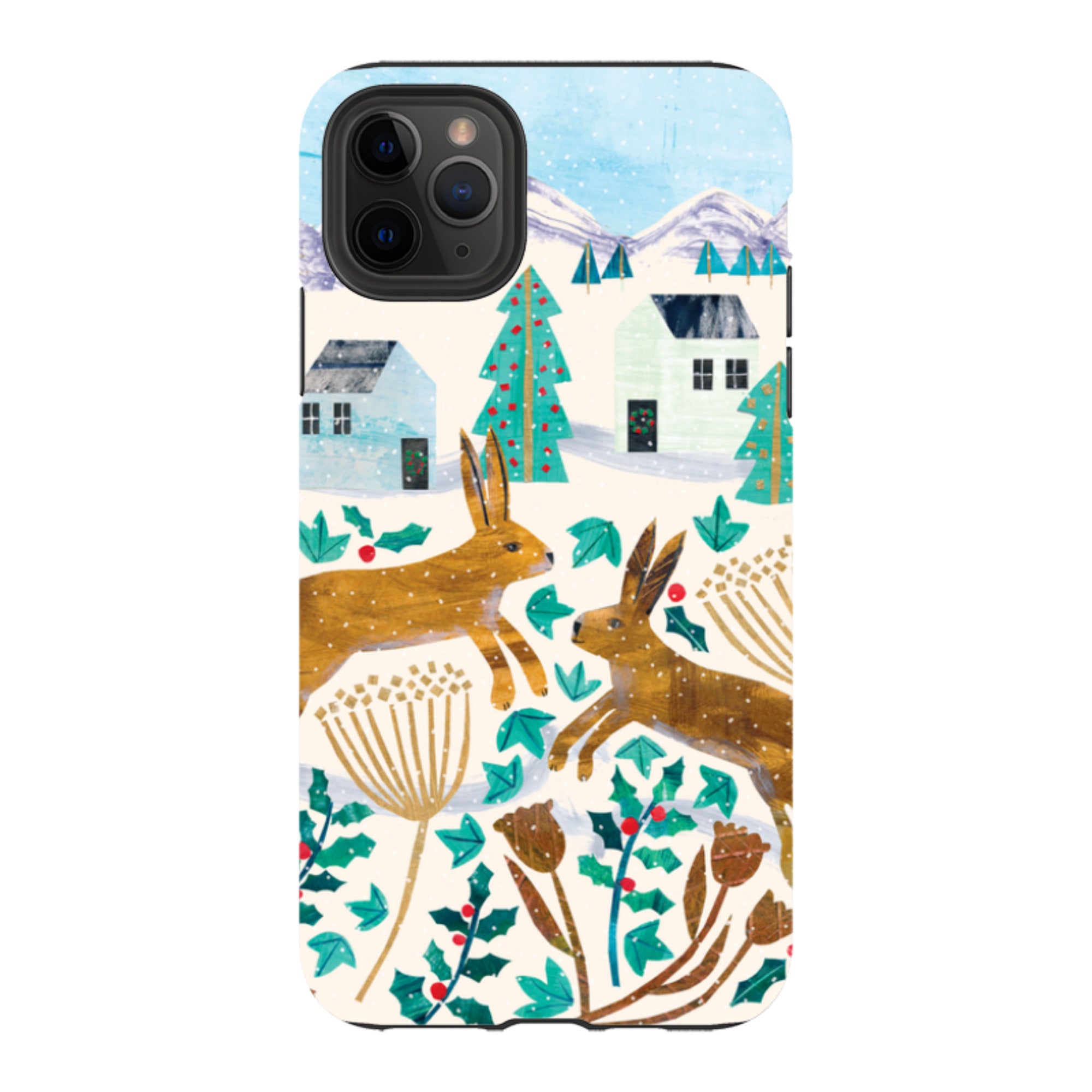 iPhone Tough Case - Xmas Hare By Tracey English