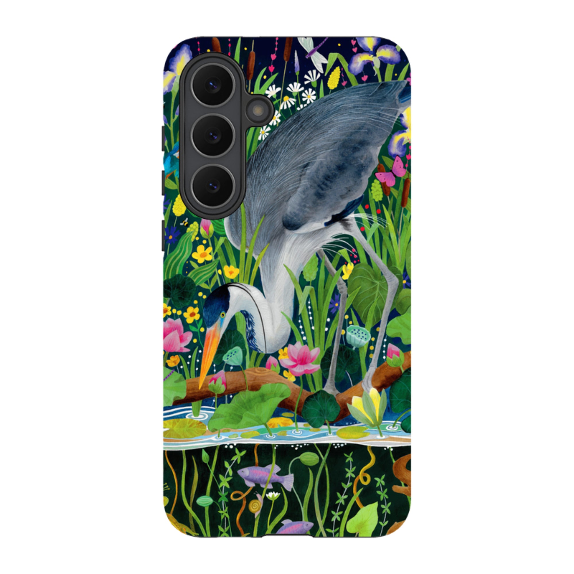 Samsung Tough Case - Heron Fishing By Bex Parkin